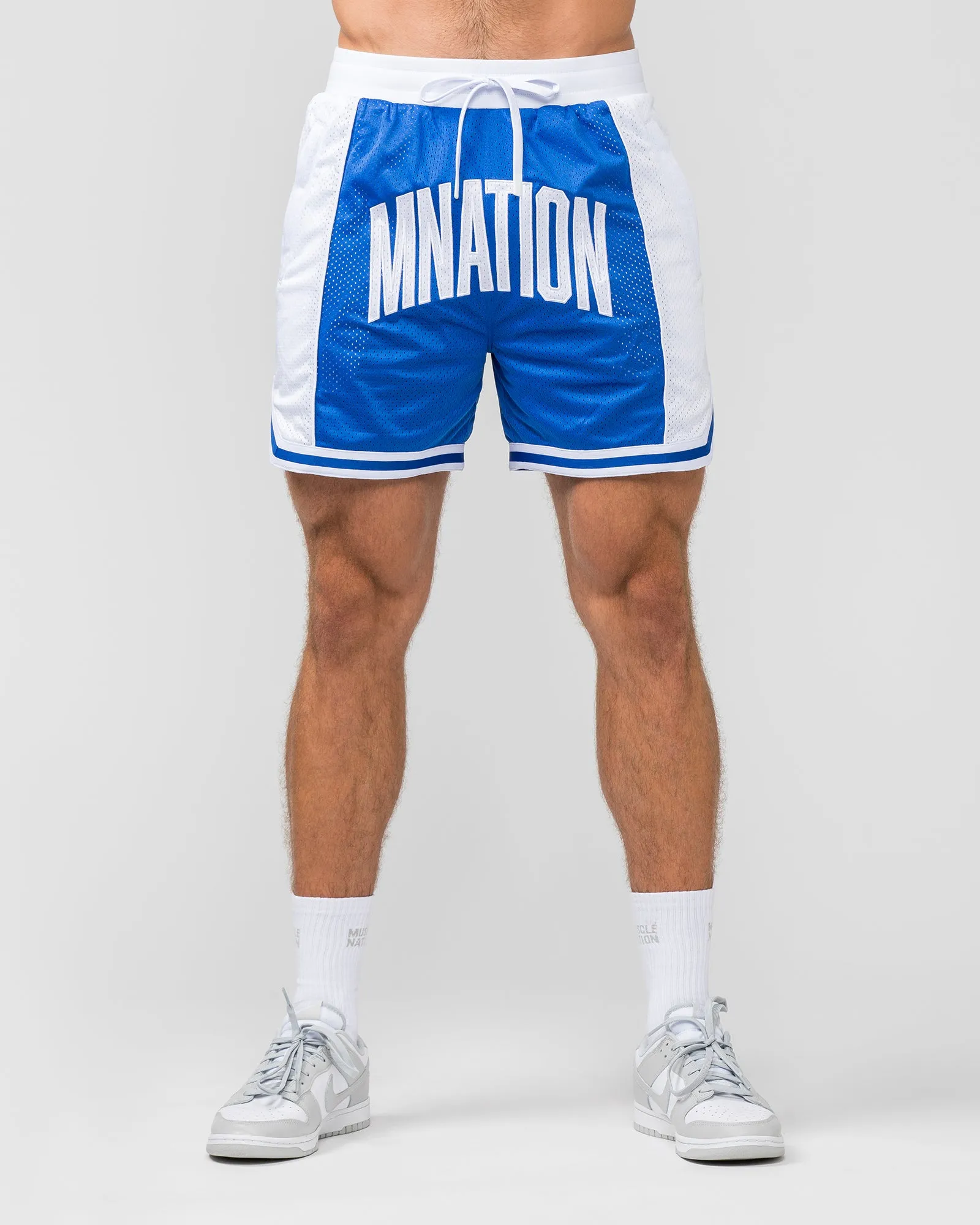 Fadeaway 5" Basketball Shorts - Bondi Blue / White sold by Muscle Nation product image thumbnail 2