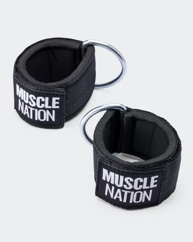 Ankle Straps - Black made by Muscle Nation