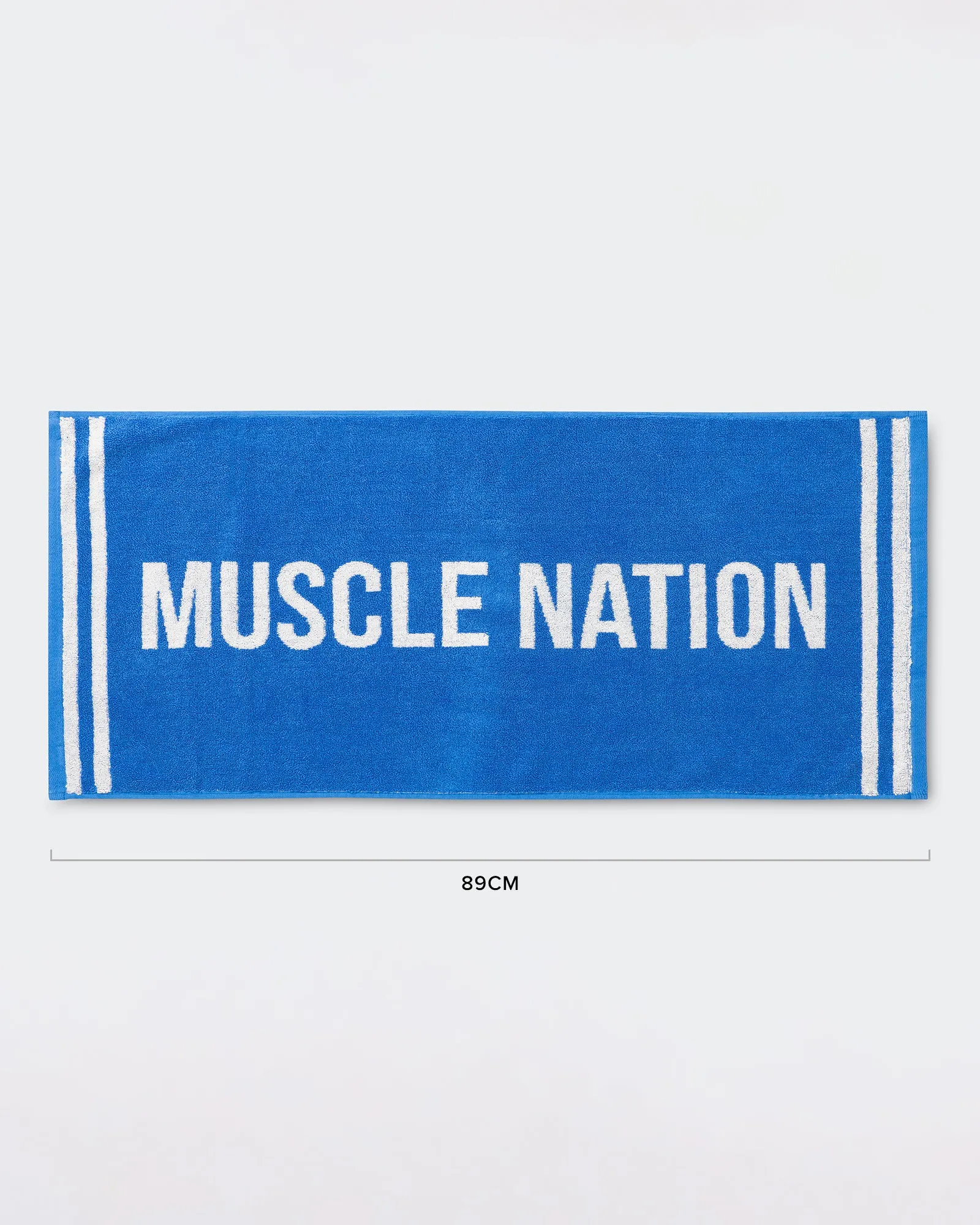 Sweat Towel - Azure Blue/White sold by Muscle Nation