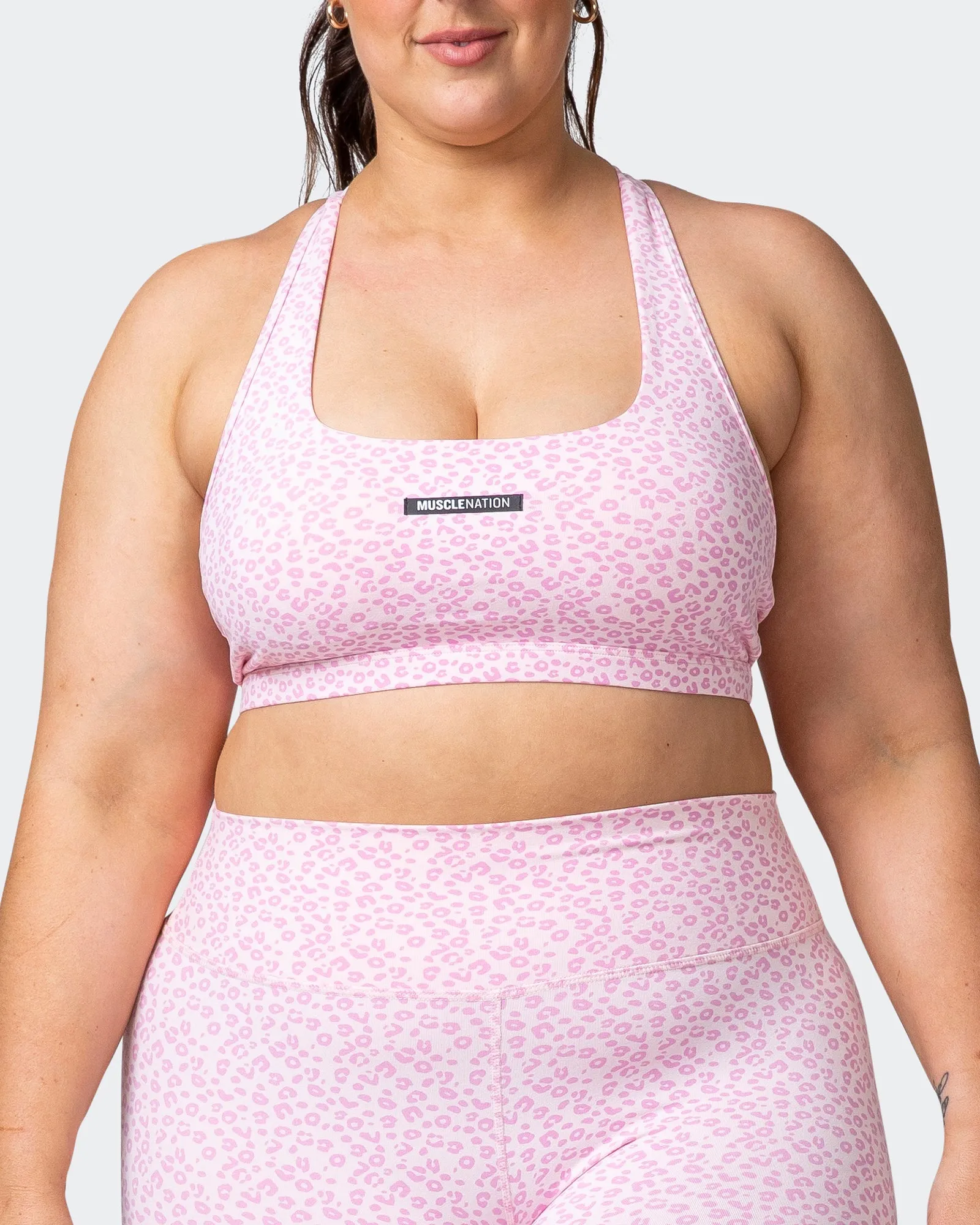 Flex Bra - Rose Quartz Mini Cheetah Print sold by Muscle Nation product image thumbnail 2