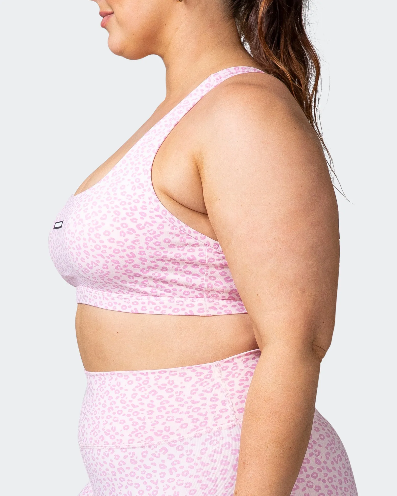 Flex Bra - Rose Quartz Mini Cheetah Print sold by Muscle Nation product image thumbnail 4