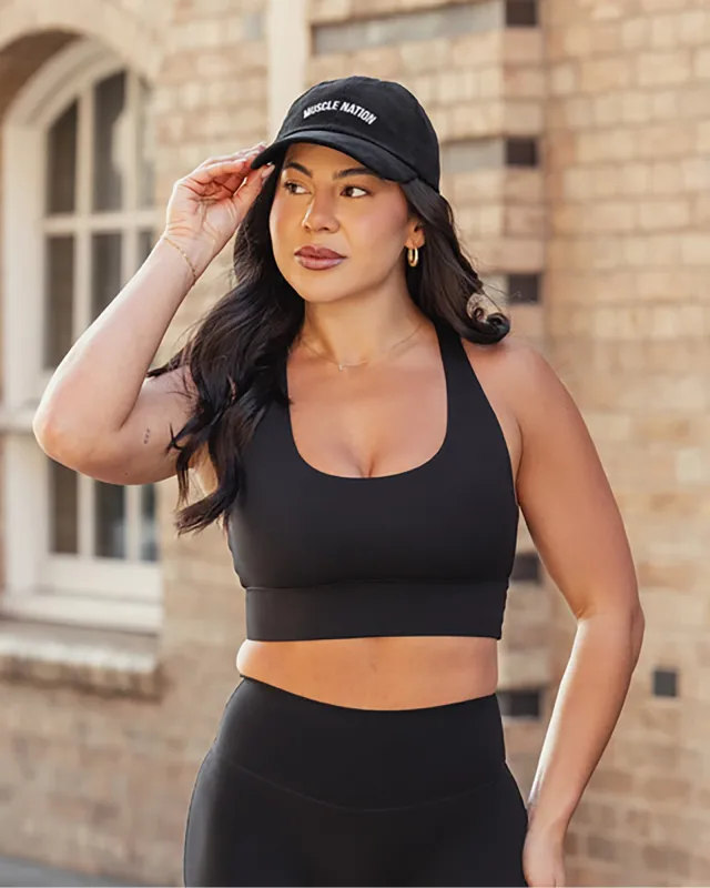 Allure Longline Bra - Black sold by Muscle Nation