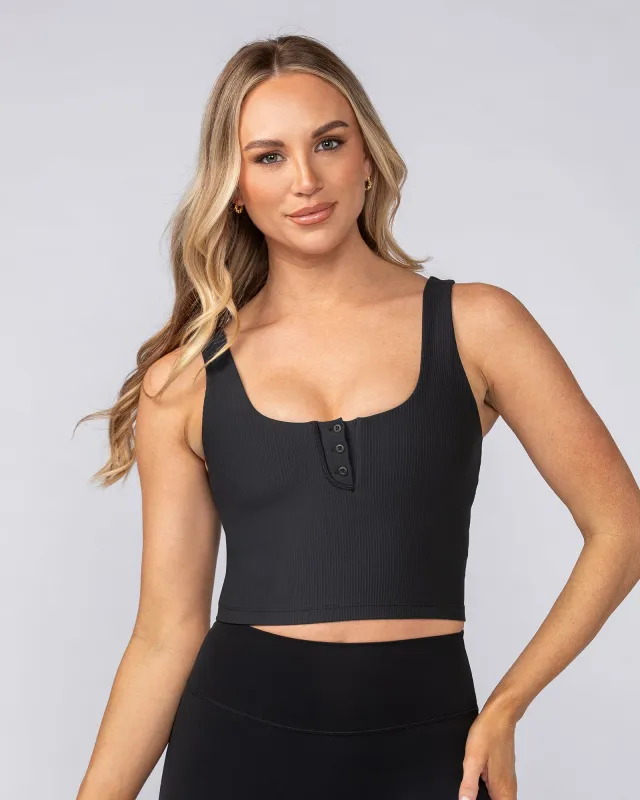 Flirt Bra Tank - Black made by Muscle Nation