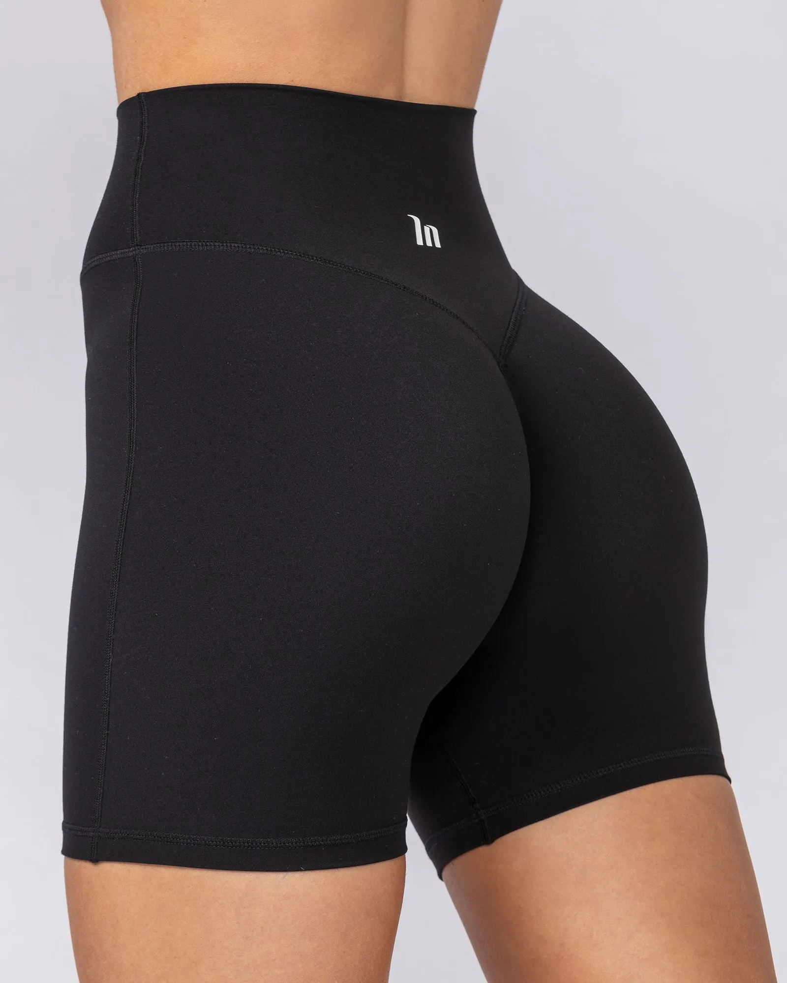 Aura Peachy Invisible Scrunch Bike Shorts - Black sold by Muscle Nation