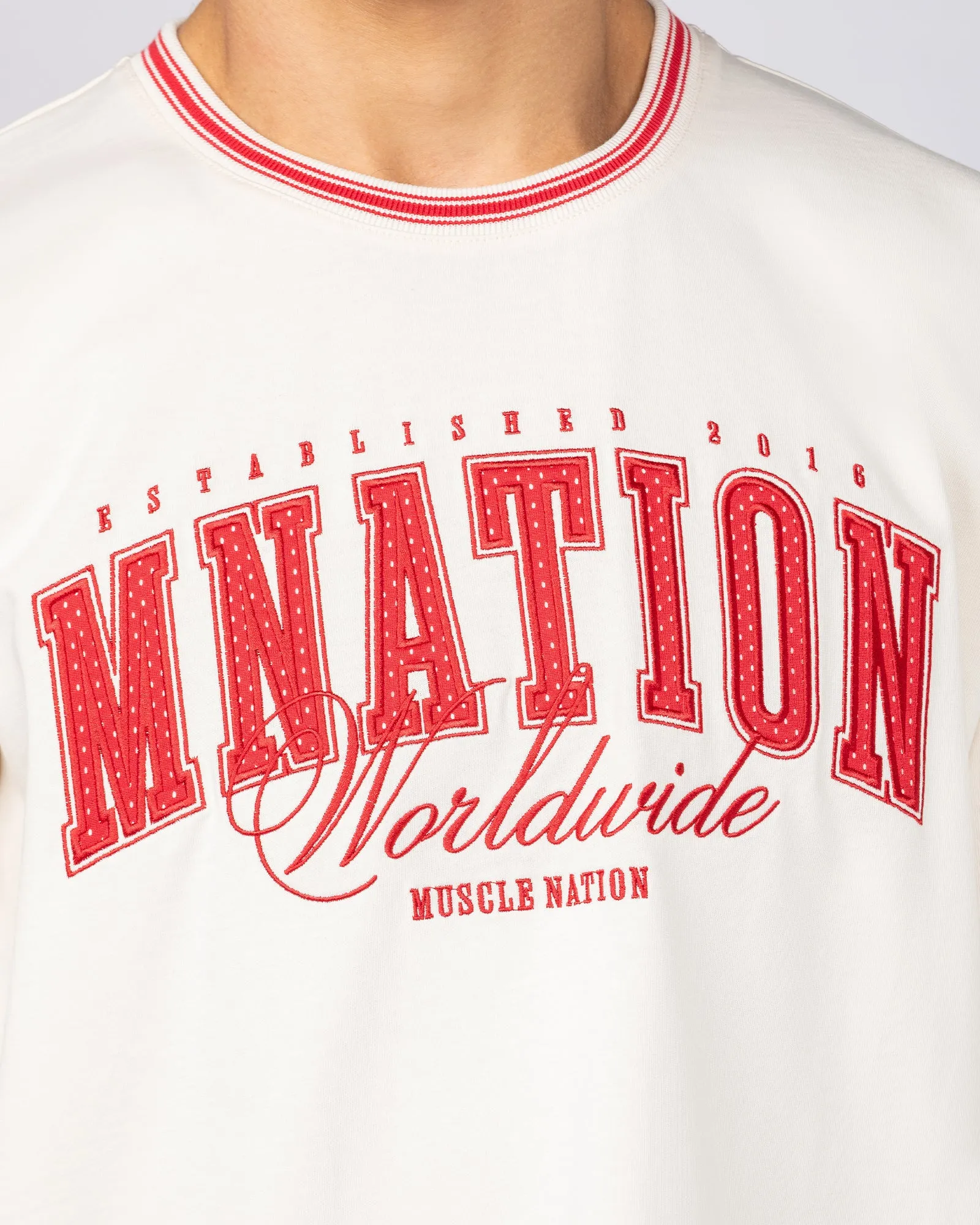 Ringer Oversized Tee - Travertine sold by Muscle Nation product image thumbnail 3