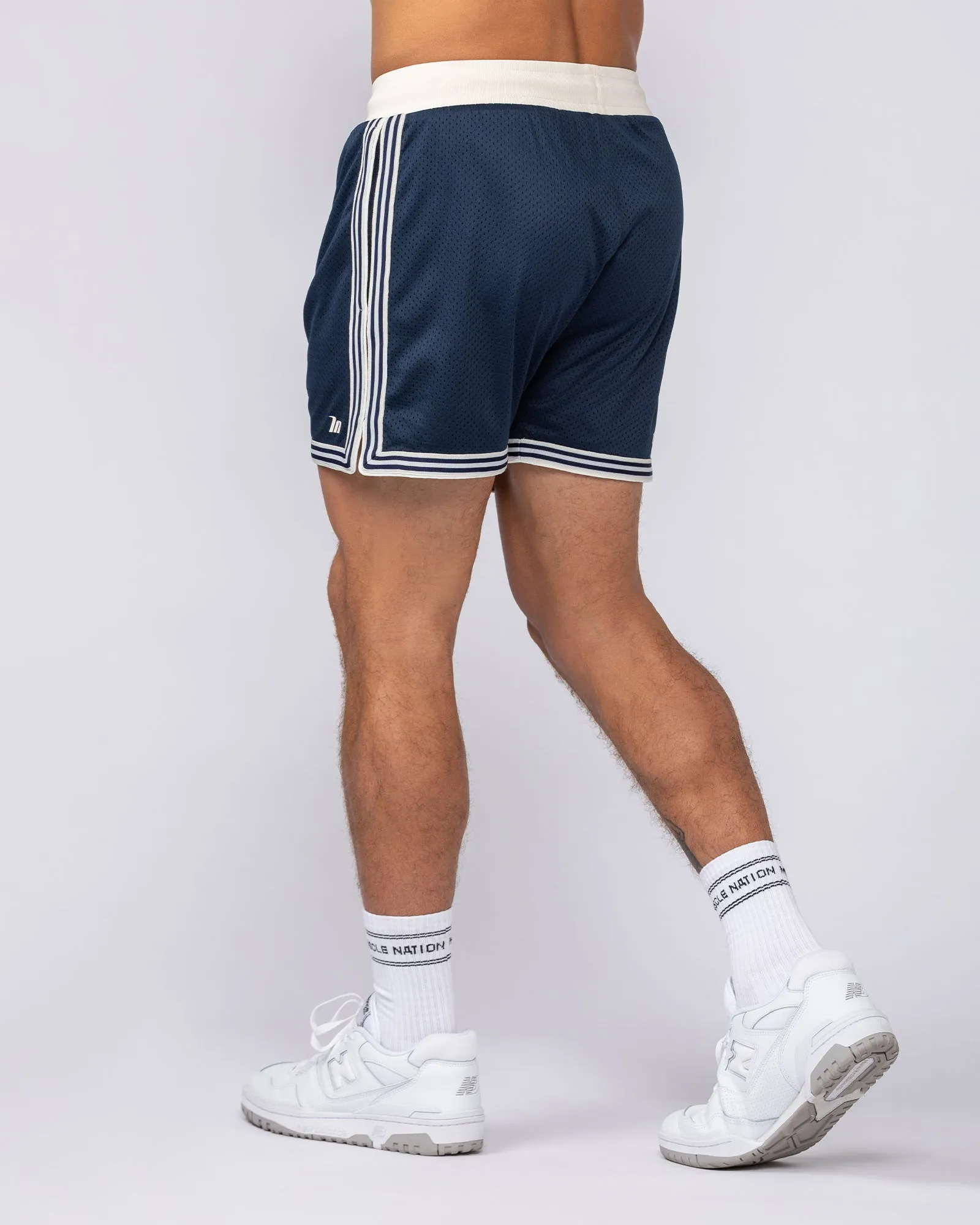 Retro Mesh Training 4" Shorts - Navy sold by Muscle Nation product image thumbnail 3