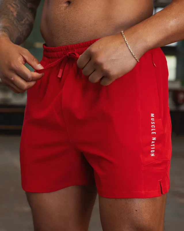 Streamline Training 3" Shorts - Urban Red sold by Muscle Nation
