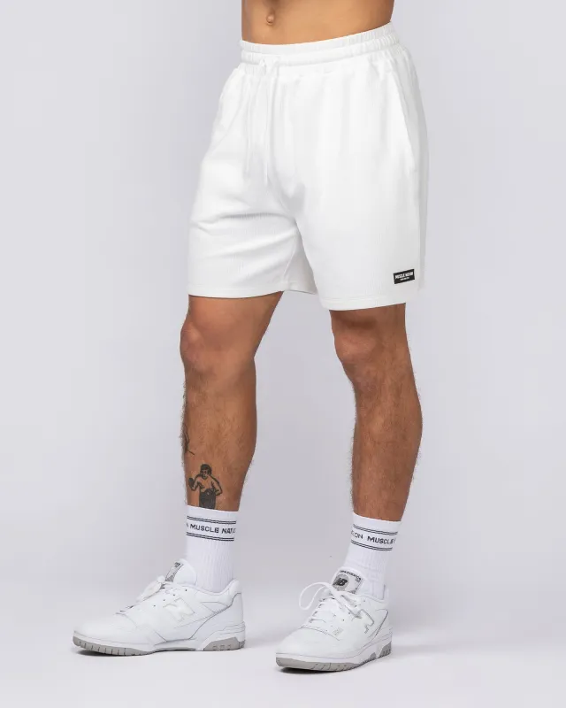 Everyday Jersey Shorts - White sold by Muscle Nation