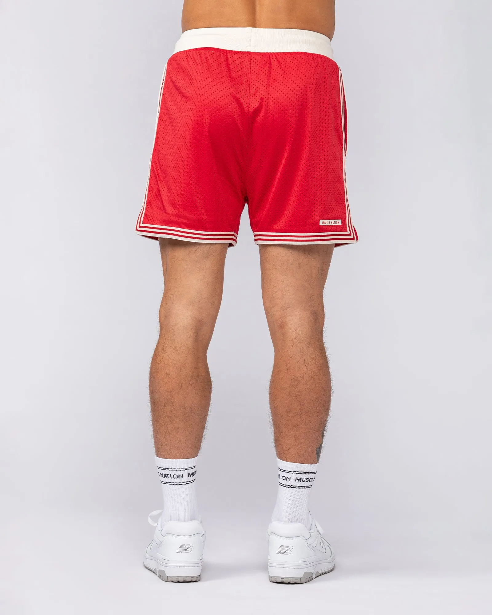 Retro Mesh Training 4" Shorts - Urban Red sold by Muscle Nation product image thumbnail 5
