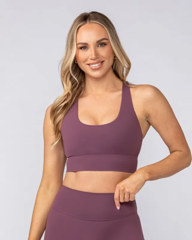 Allure Longline Bra - Acai made by Muscle Nation