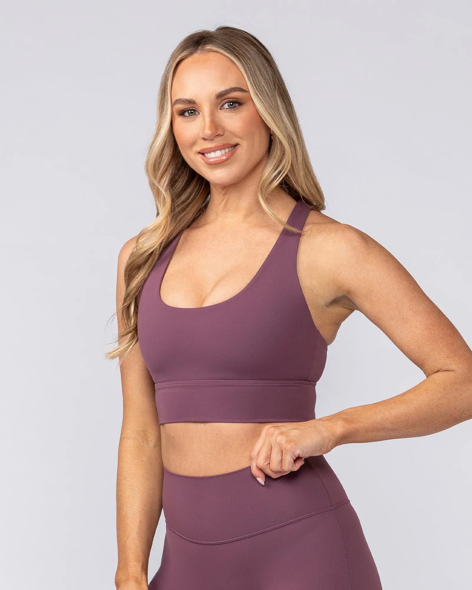 Allure Longline Bra - Acai sold by Muscle Nation product image thumbnail 2