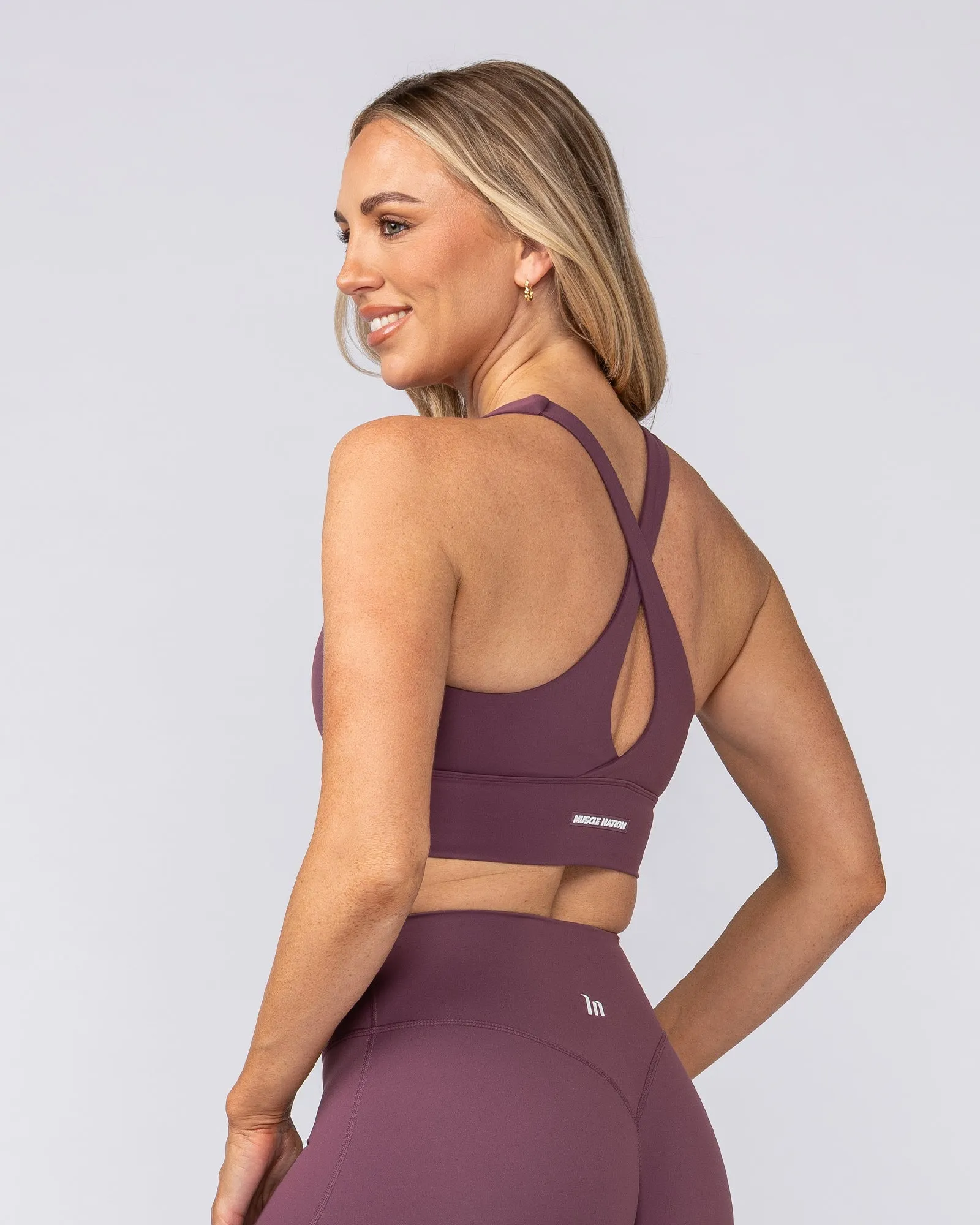 Allure Longline Bra - Acai sold by Muscle Nation product image thumbnail 3