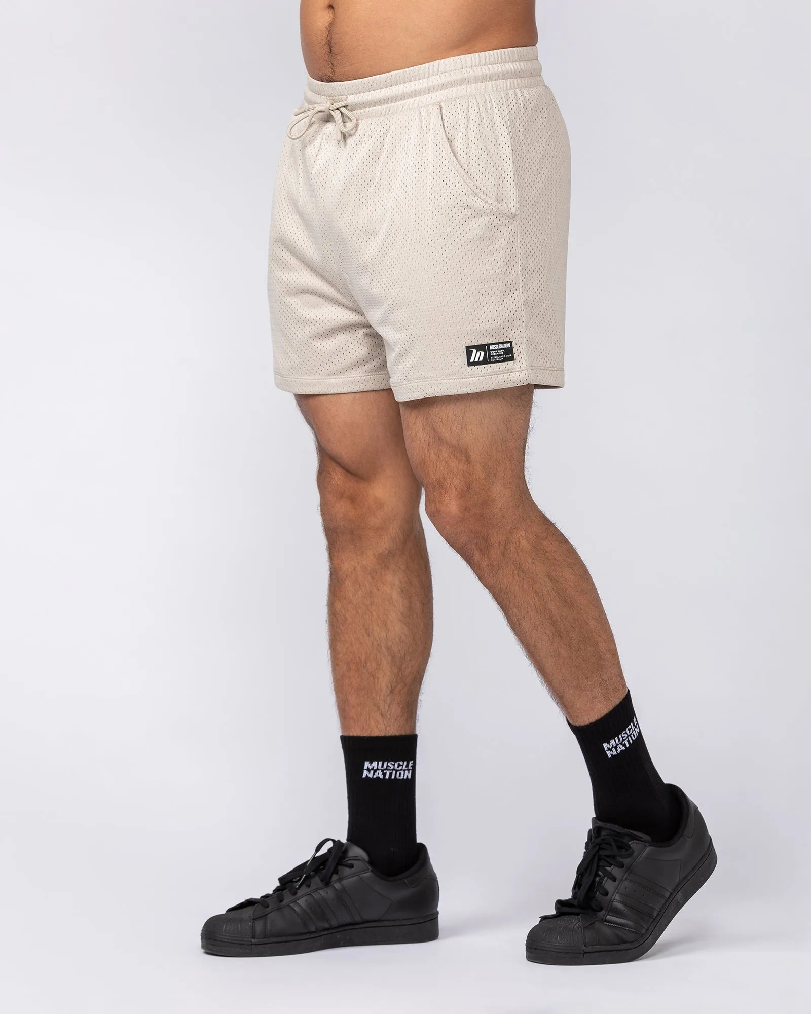 Lay Up 3.5" Shorts - Beige sold by Muscle Nation product image thumbnail 2