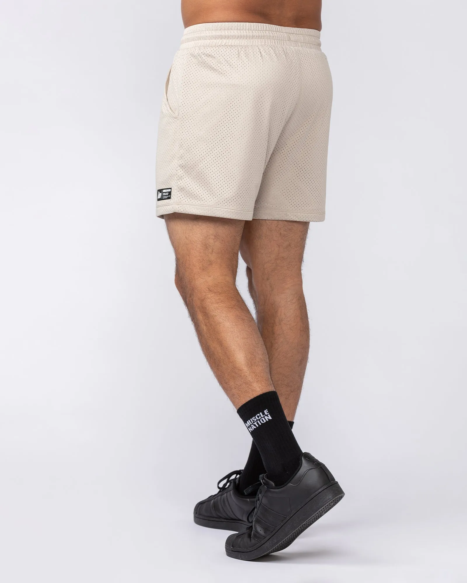 Lay Up 3.5" Shorts - Beige sold by Muscle Nation product image thumbnail 4