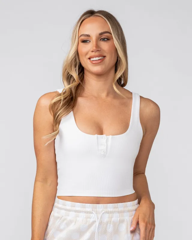 Flirt Bra Tank - White sold by Muscle Nation