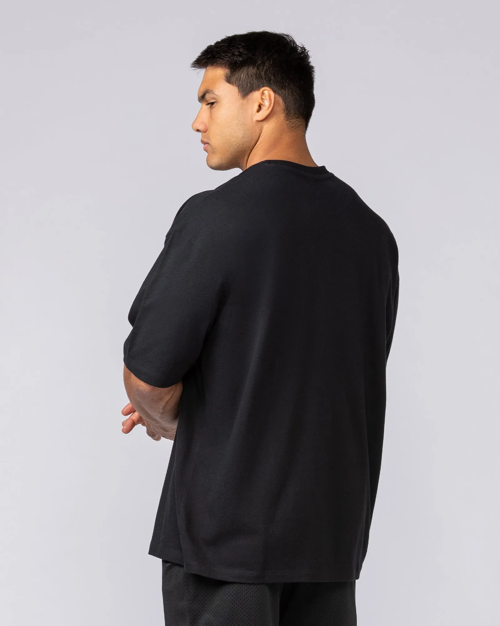 Varsity Training Oversized Tee - Black sold by Muscle Nation product image thumbnail 3