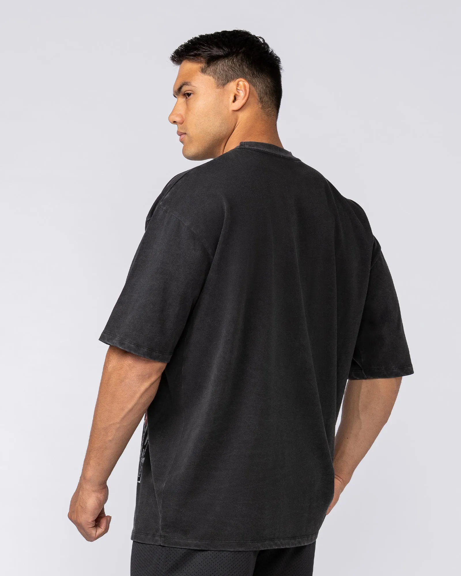 Unleashed Oversized Vintage Tee - Washed Black sold by Muscle Nation product image thumbnail 4