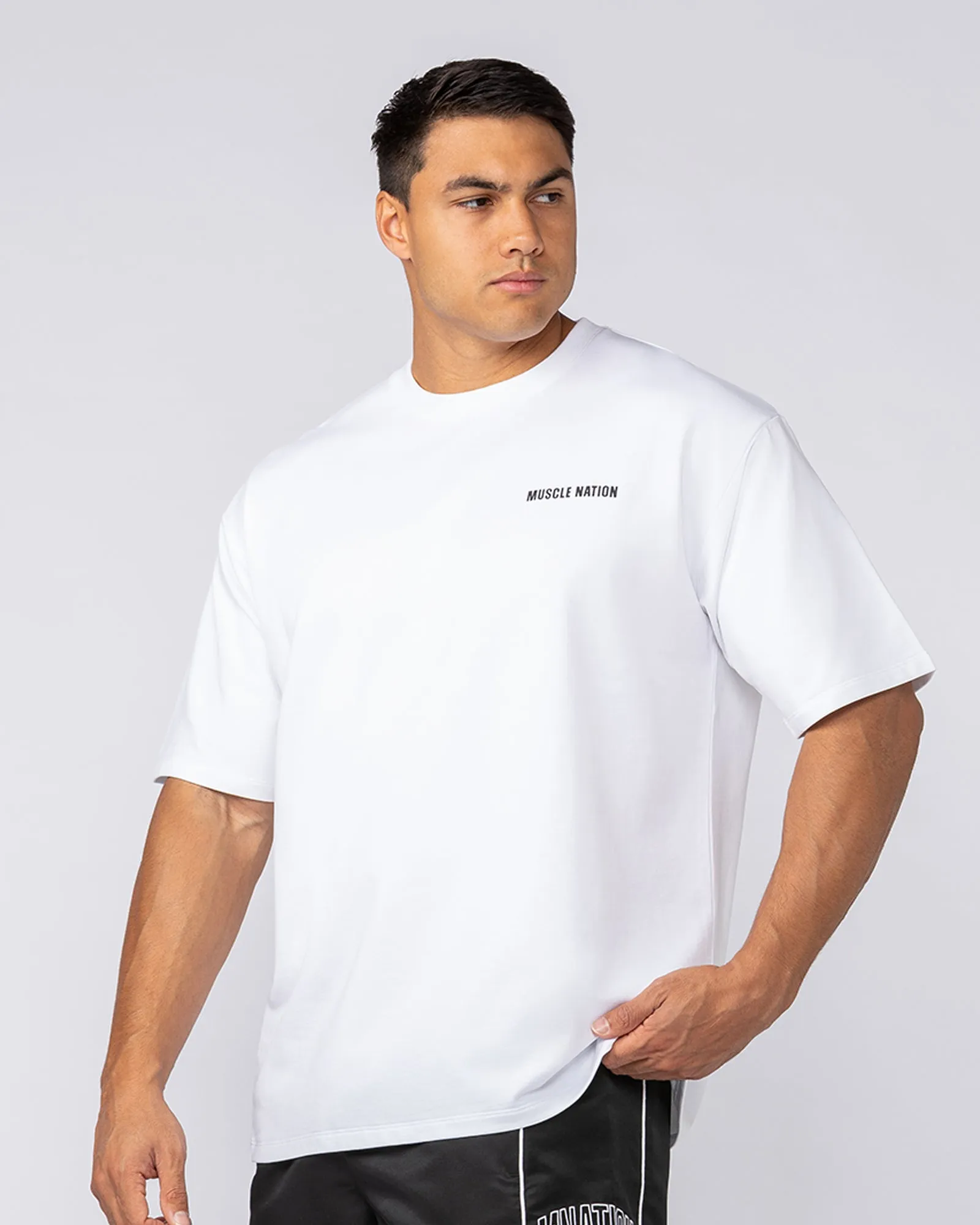 Essential Regular Fit Tee - White sold by Muscle Nation product image thumbnail 2