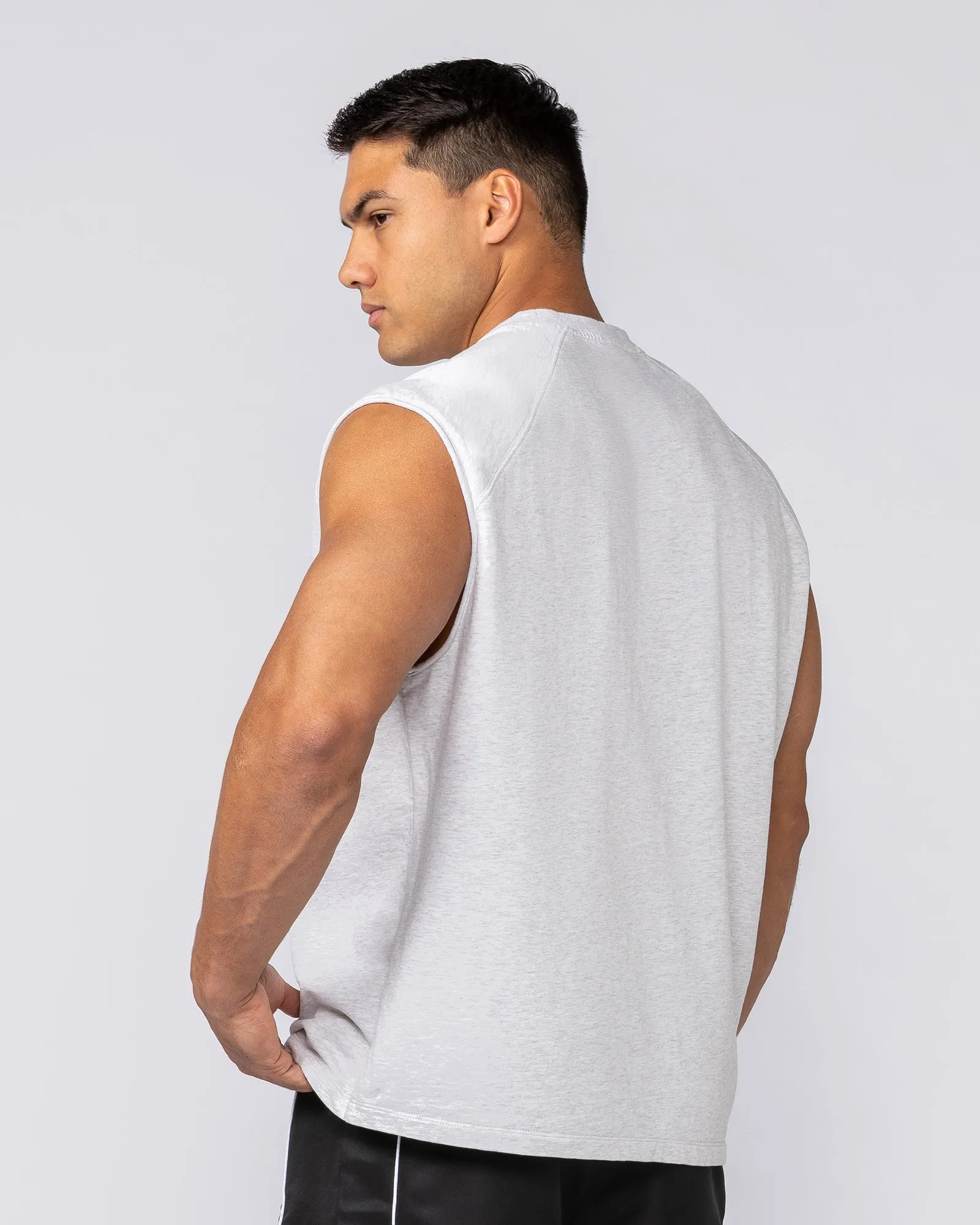 Essential Boxy Muscle Tank - Snow Grey Marl sold by Muscle Nation product image thumbnail 4
