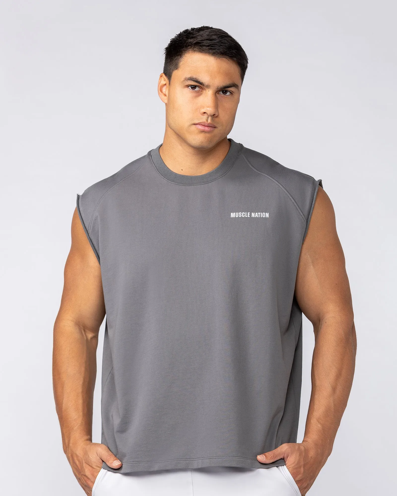 Essential Boxy Muscle Tank - Tornado sold by Muscle Nation