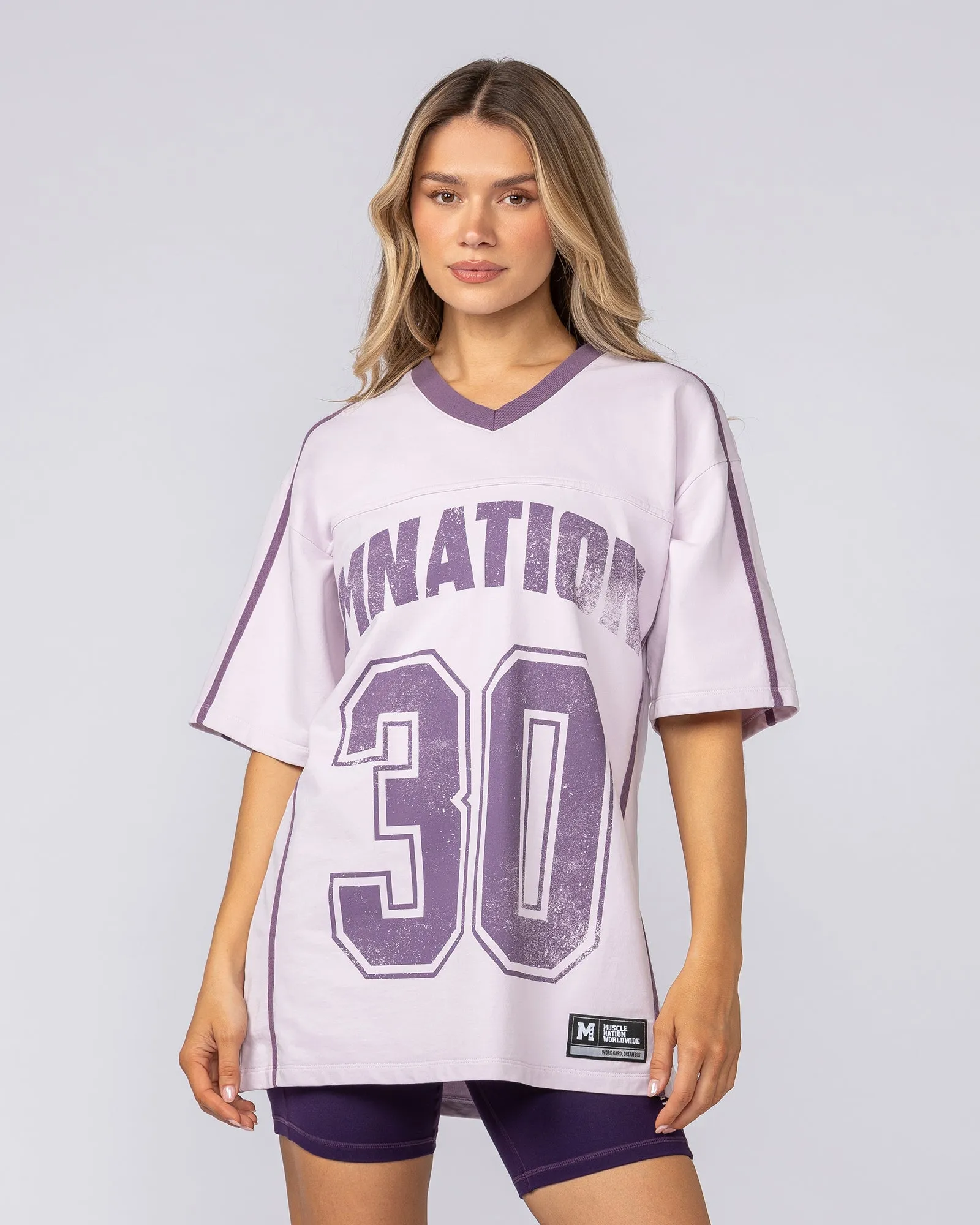 Homage Oversized Tee - Lilac Snow sold by Muscle Nation product image thumbnail 2
