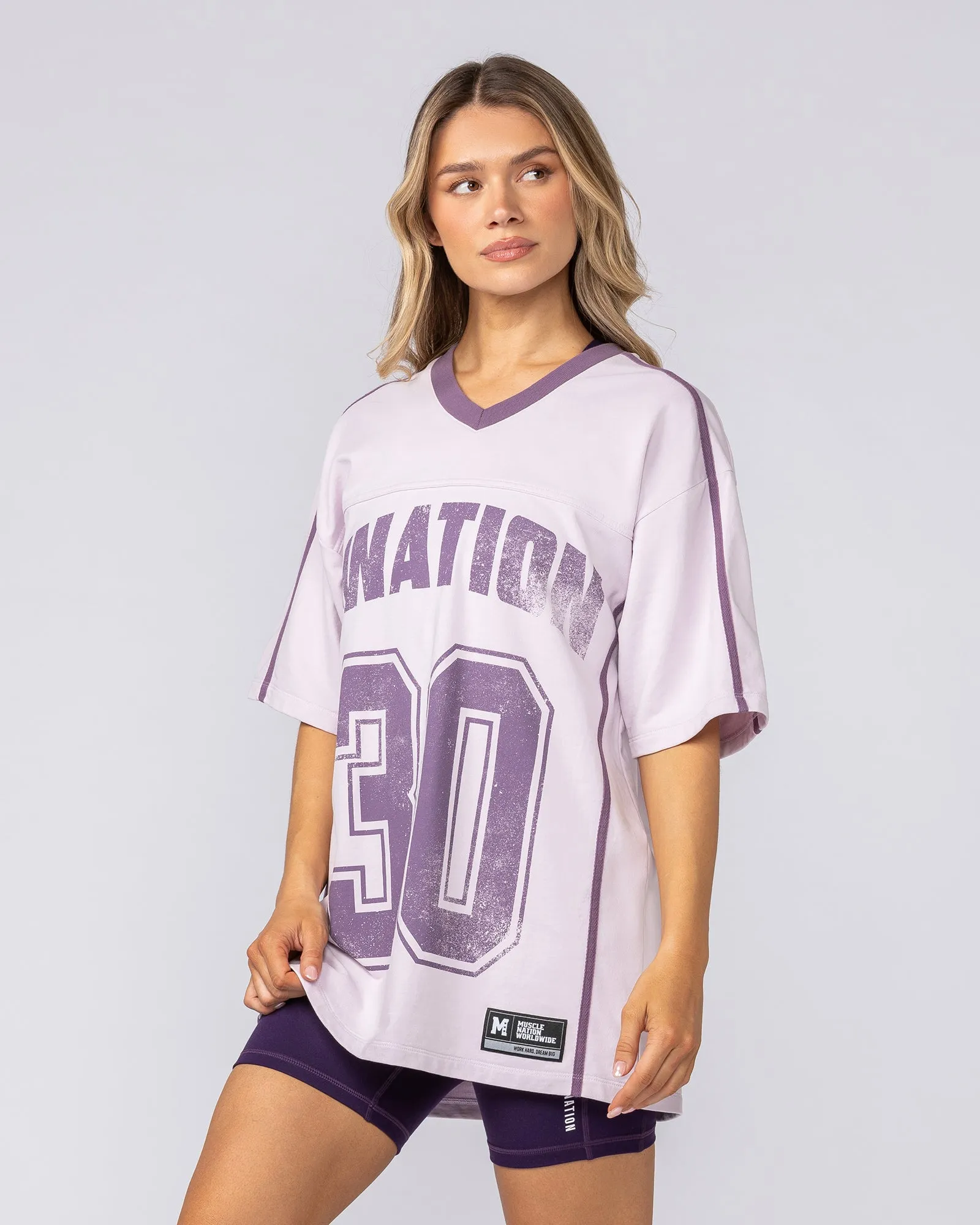 Homage Oversized Tee - Lilac Snow sold by Muscle Nation product image thumbnail 3