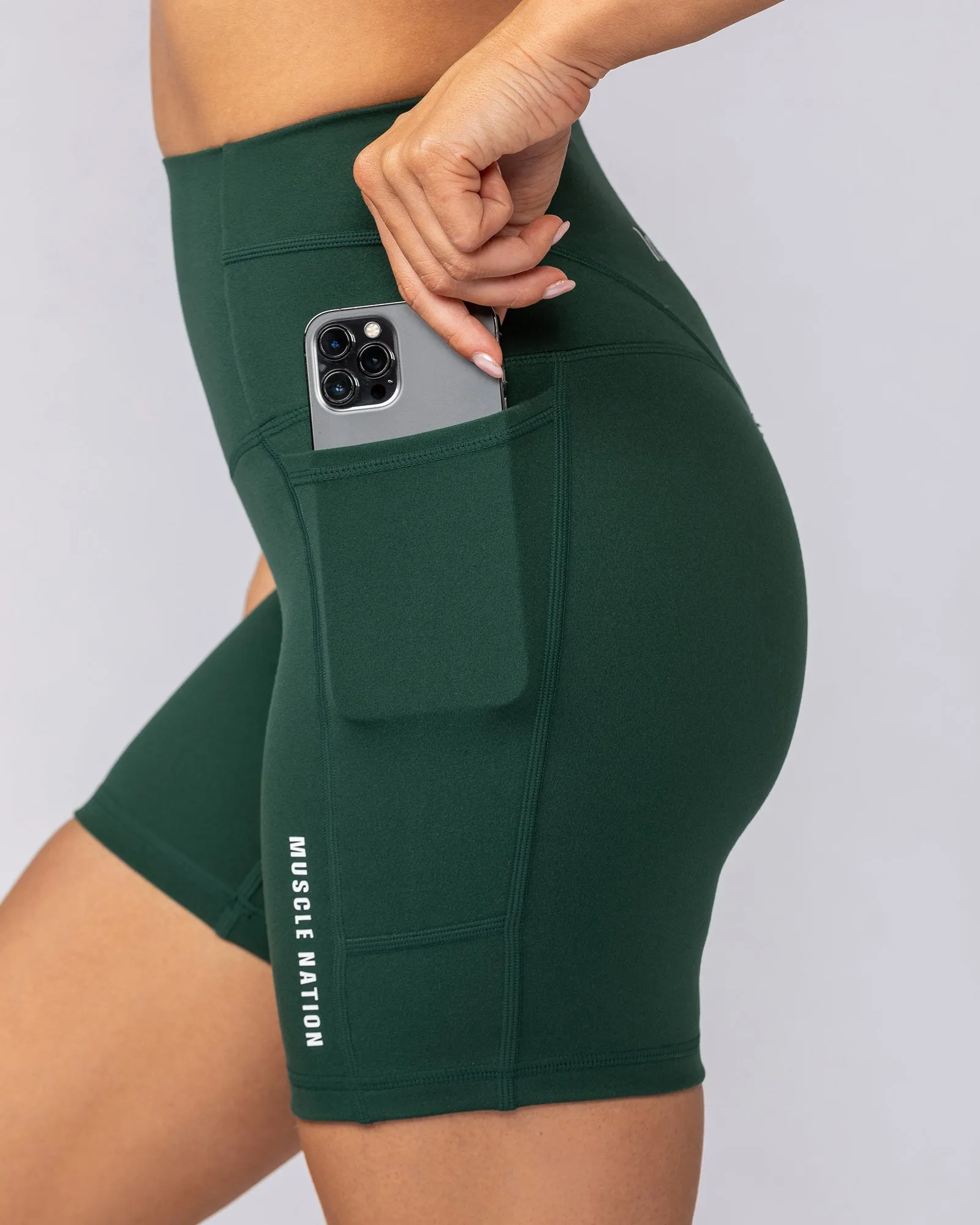 Unrivalled Everyday Pocket Bike Shorts - Forest Green sold by Muscle Nation product image thumbnail 3