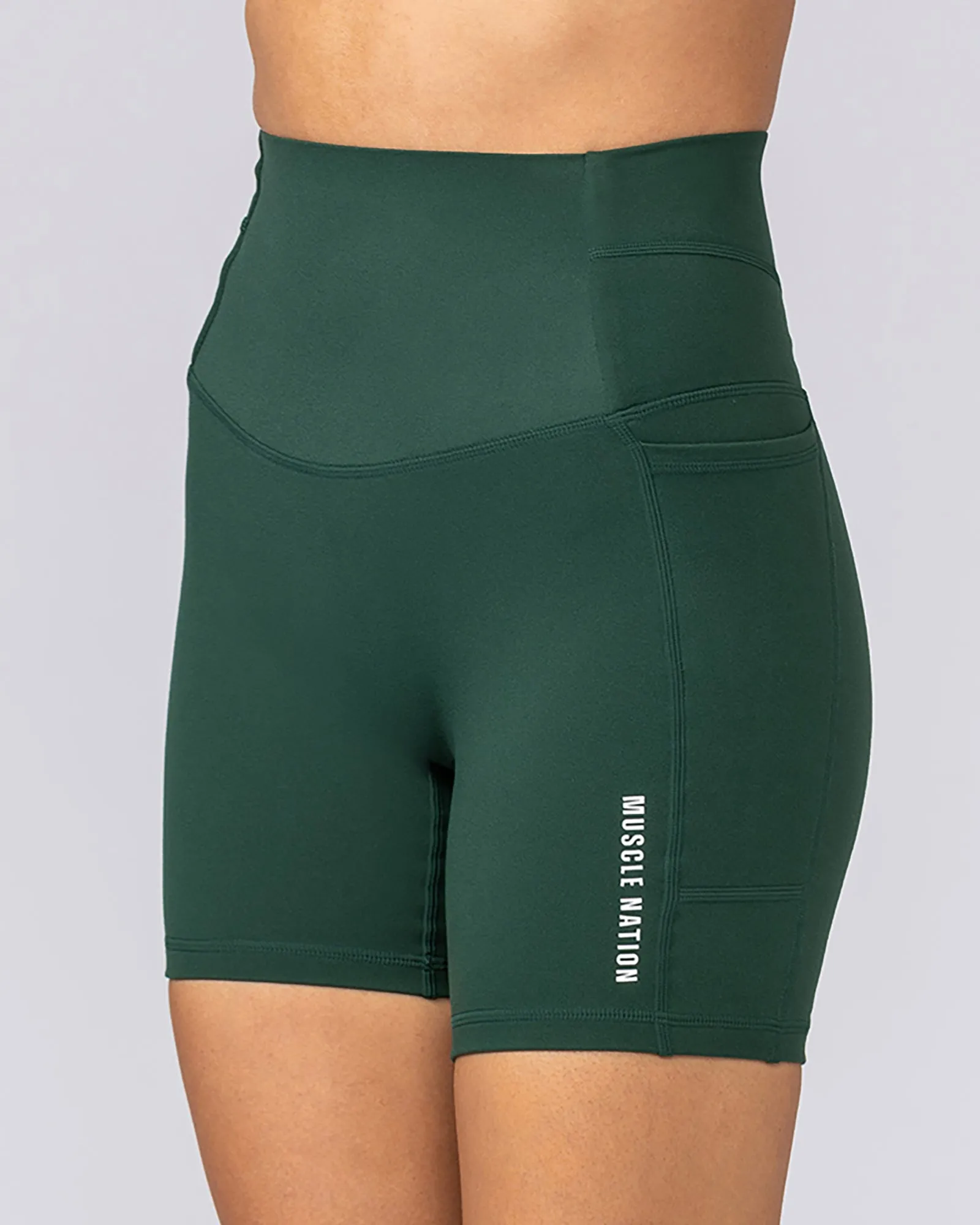 Unrivalled Everyday Pocket Bike Shorts - Forest Green sold by Muscle Nation