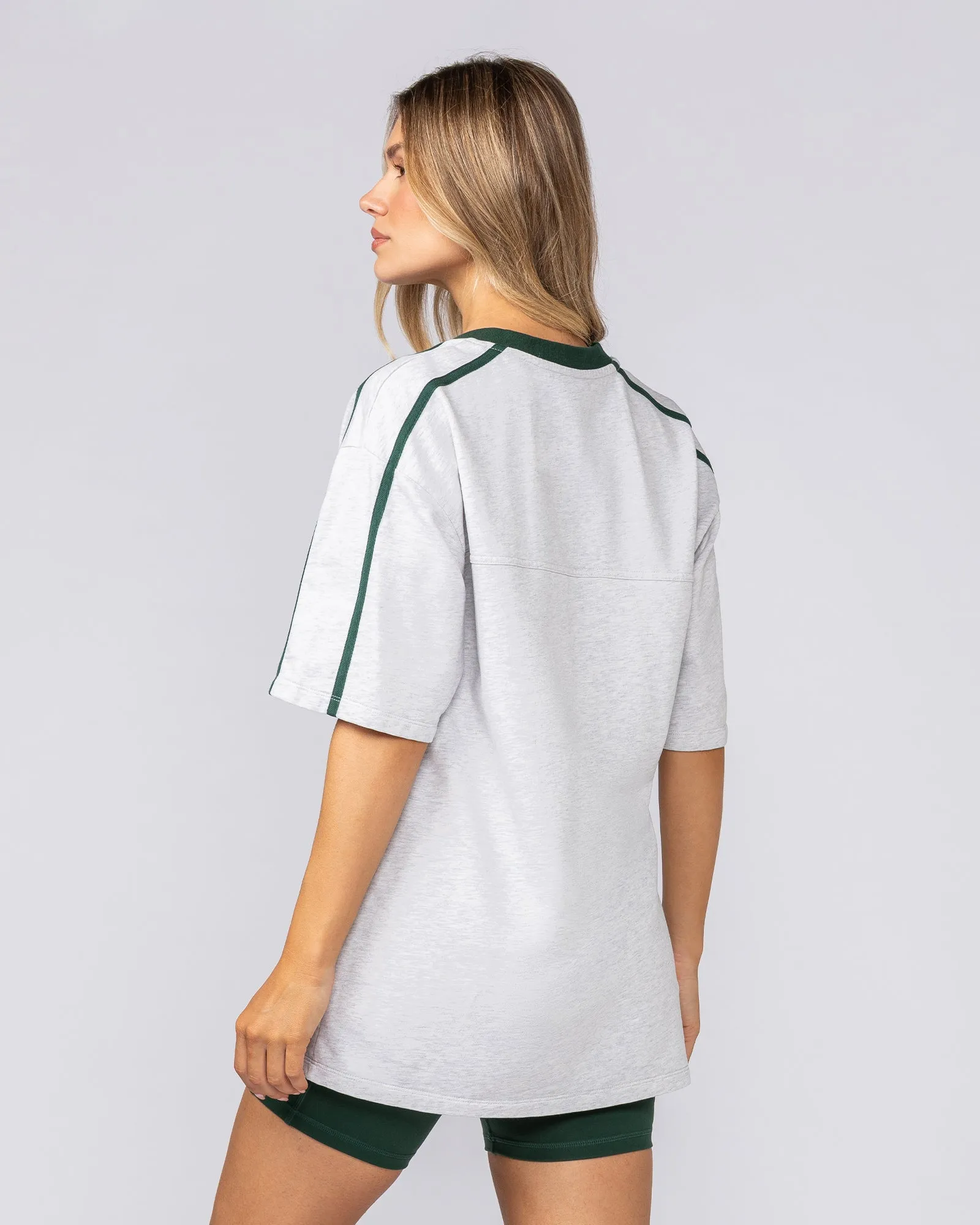 Homage Oversized Tee - Snow Grey Marl sold by Muscle Nation product image thumbnail 3