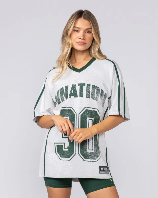 Homage Oversized Tee - Snow Grey Marl sold by Muscle Nation