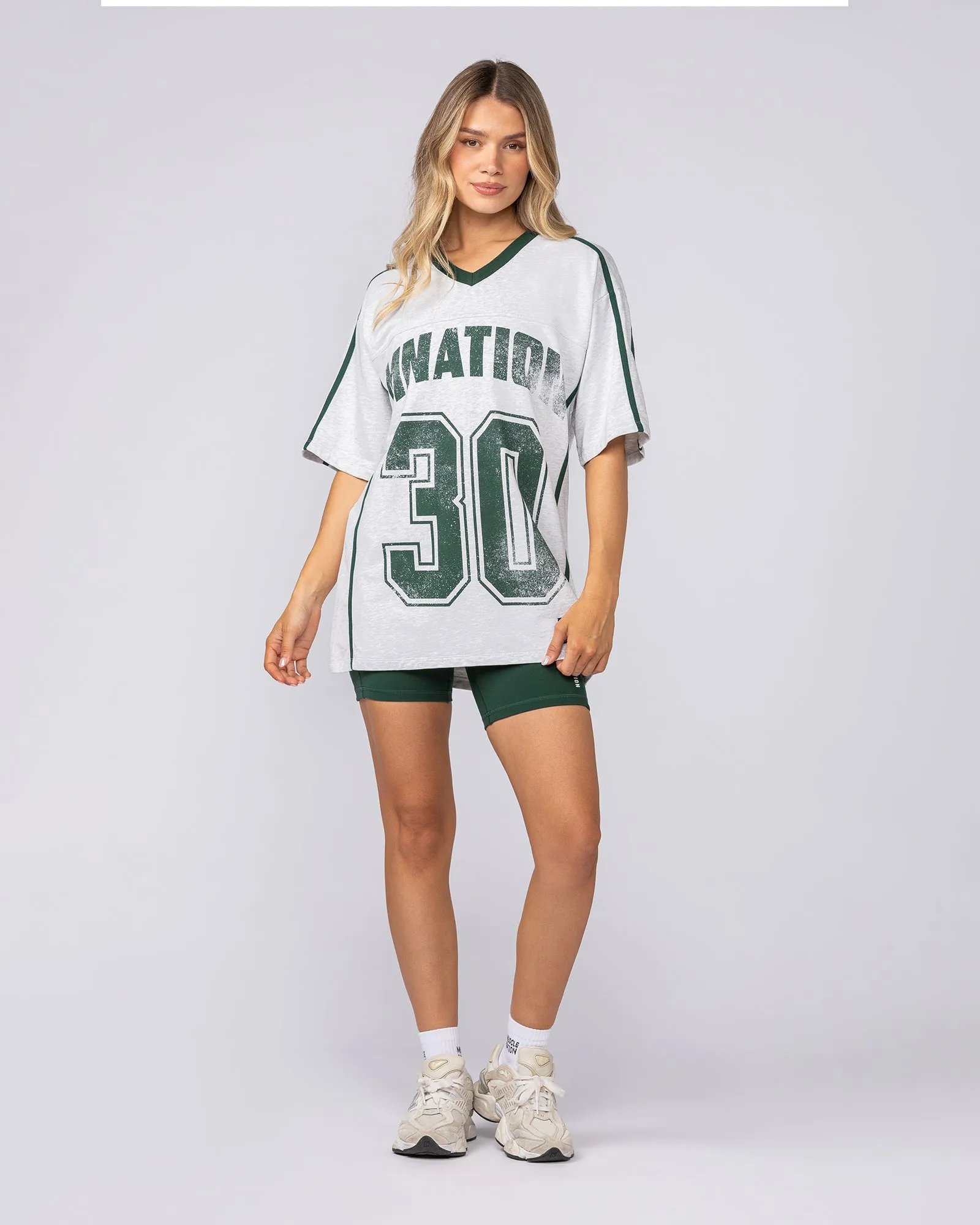 Homage Oversized Tee - Snow Grey Marl sold by Muscle Nation product image thumbnail 5