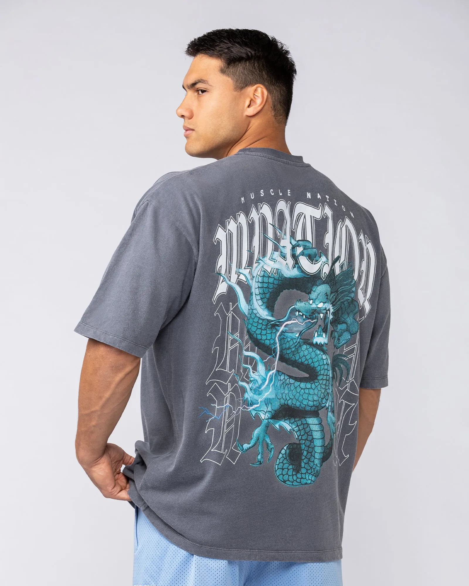Savage Oversized Vintage Tee - Washed Grey sold by Muscle Nation product image thumbnail 4