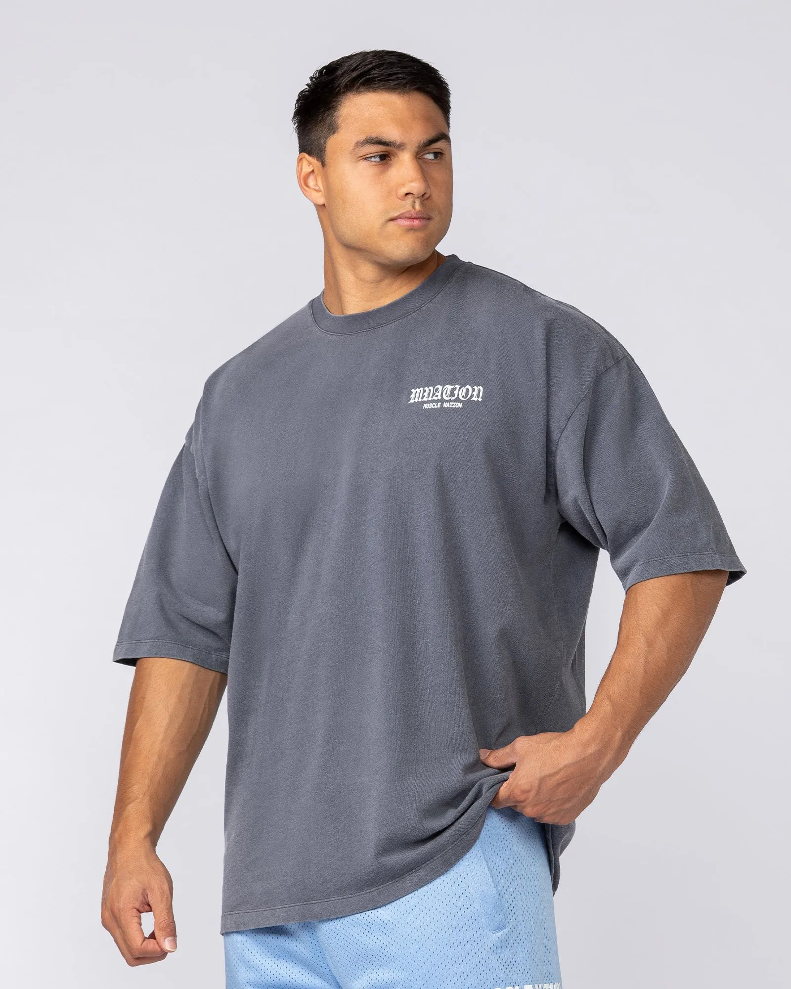 Savage Oversized Vintage Tee - Washed Grey sold by Muscle Nation product image thumbnail 3