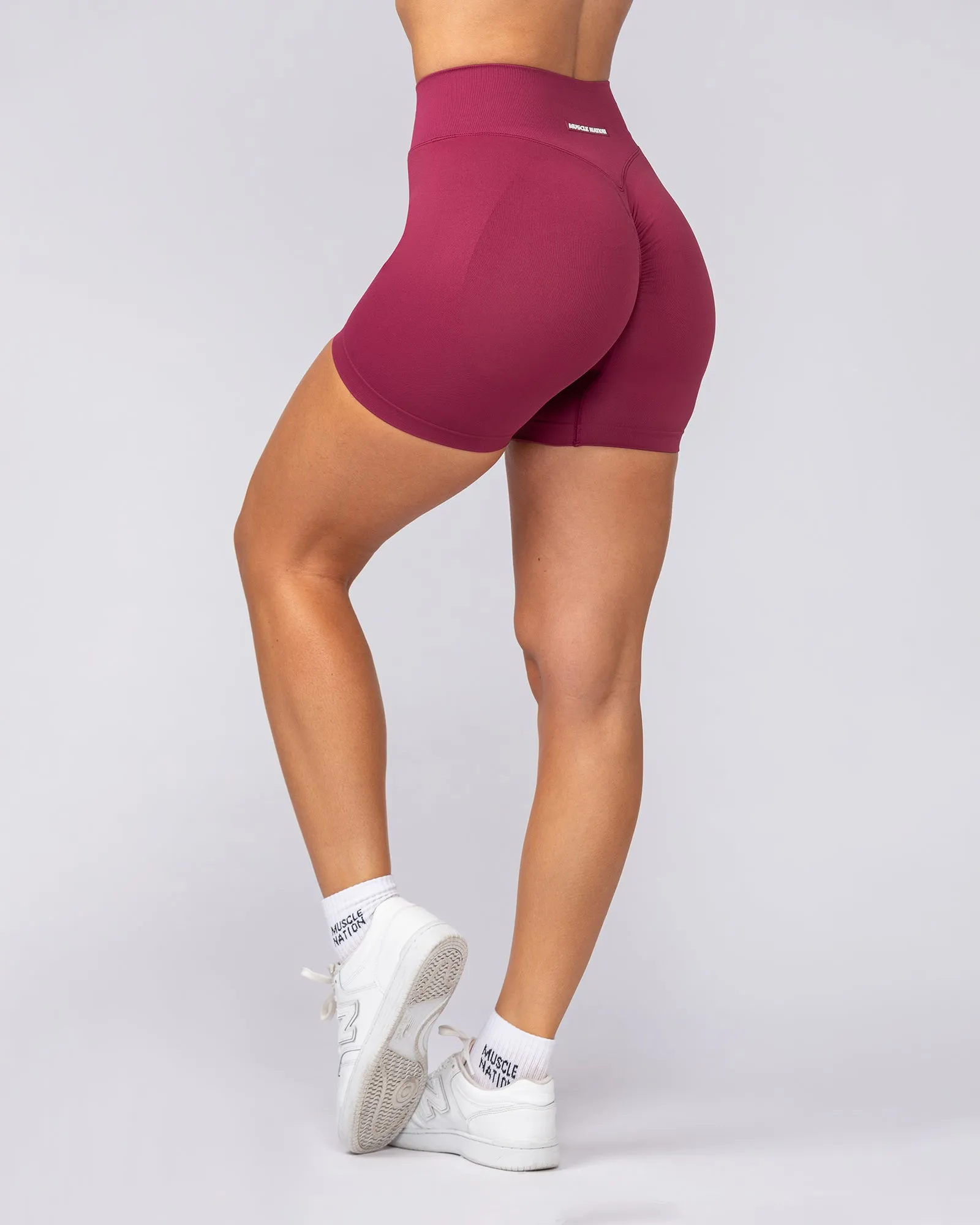 Sculpt Seamless Midway Shorts - Rose Bud sold by Muscle Nation product image thumbnail 4