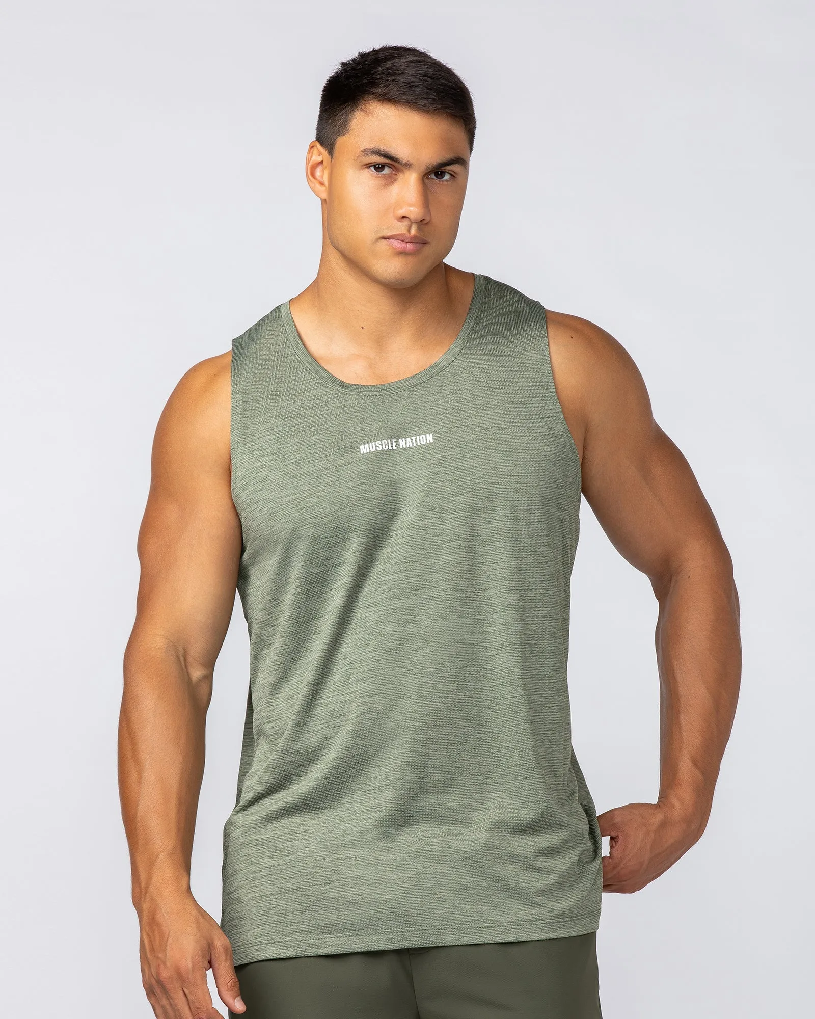 Aero Active Tank - Khaki sold by Muscle Nation product image thumbnail 3