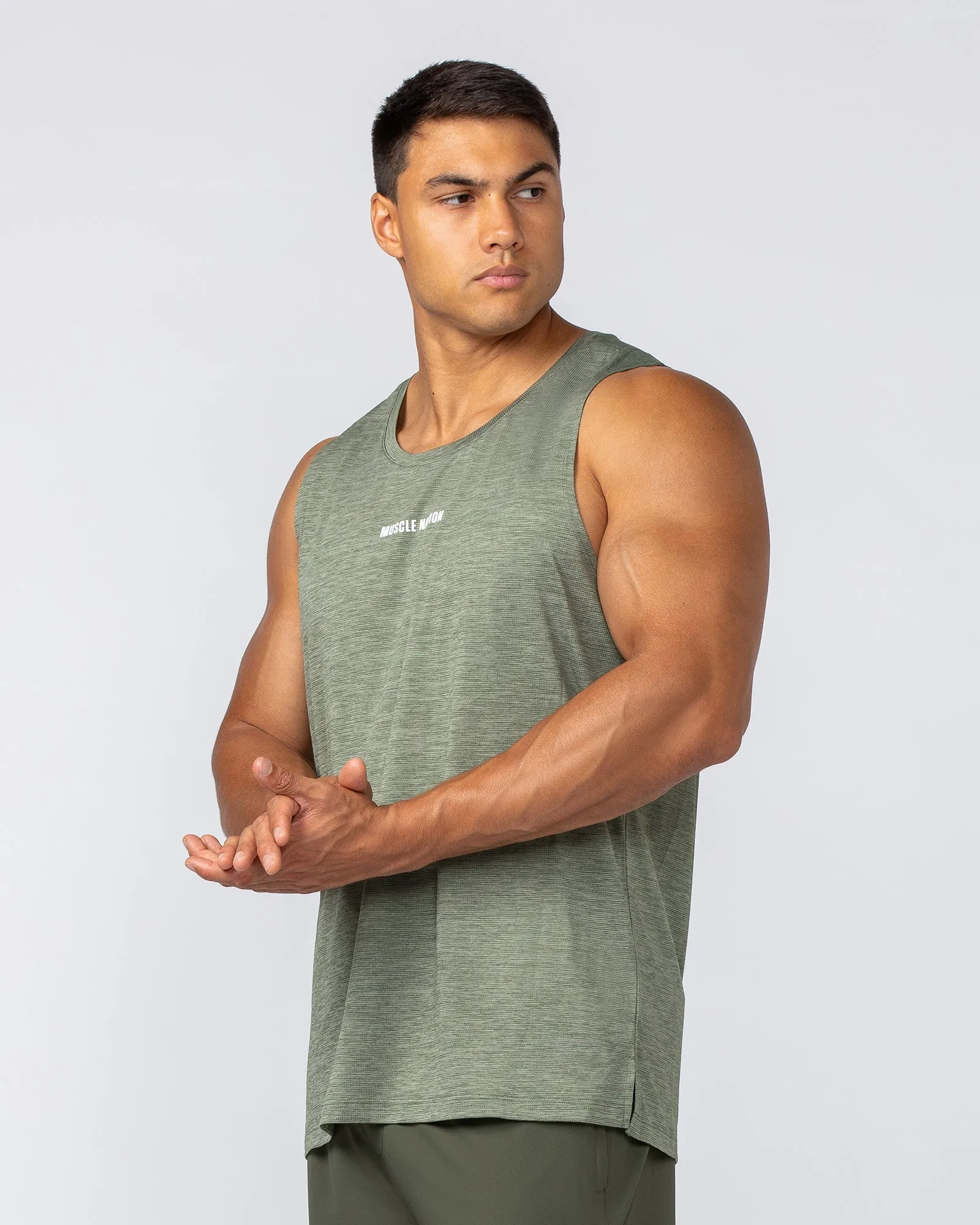 Aero Active Tank - Khaki sold by Muscle Nation product image thumbnail 4