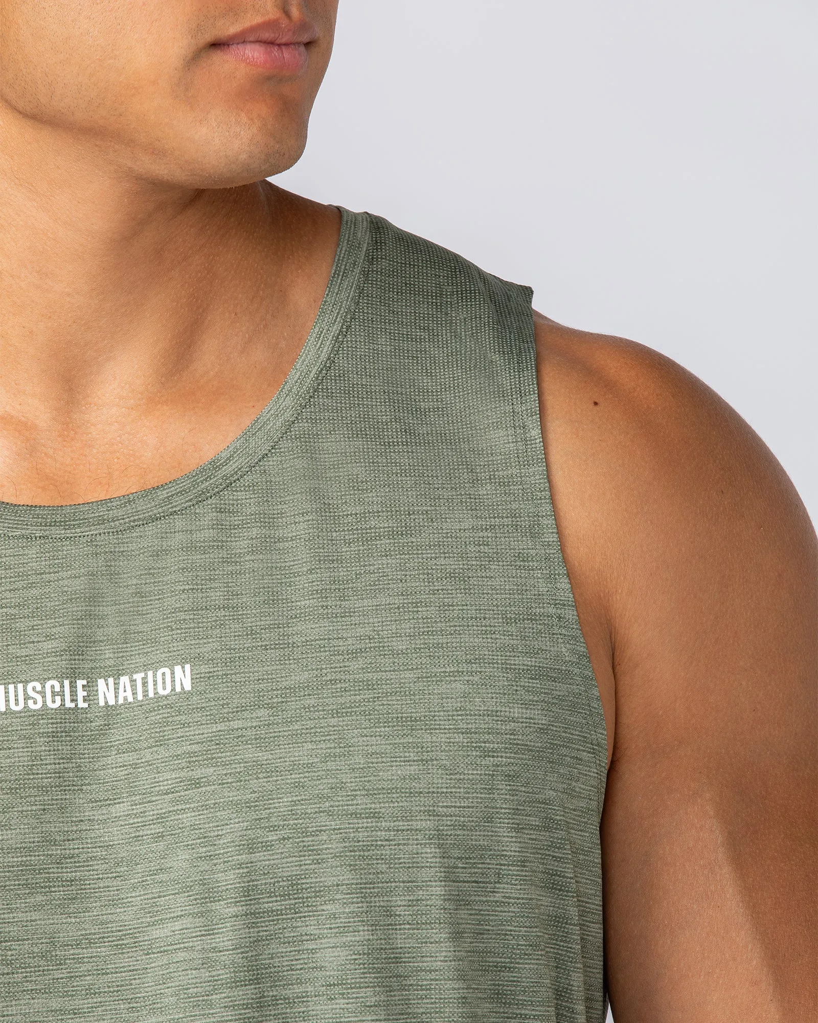 Aero Active Tank - Khaki sold by Muscle Nation product image thumbnail 2