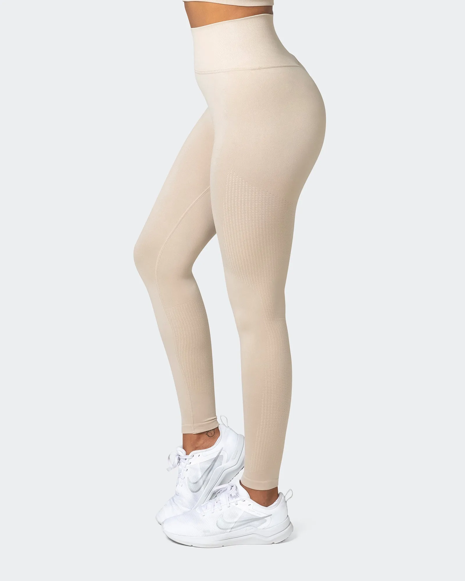 Seamless Full Length Leggings - Bone sold by Muscle Nation product image thumbnail 4