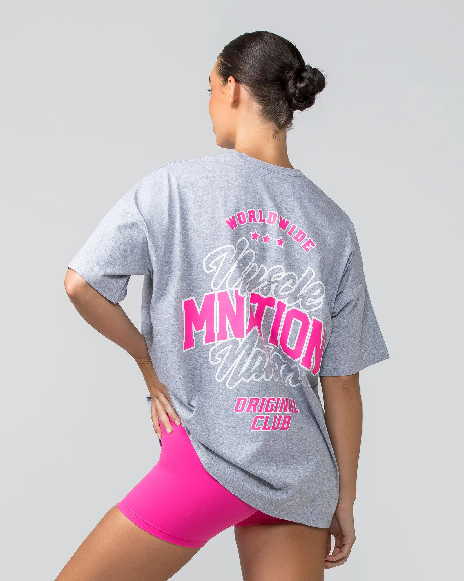 Campus Oversized Tee - Light Grey Marl sold by Muscle Nation product image thumbnail 4