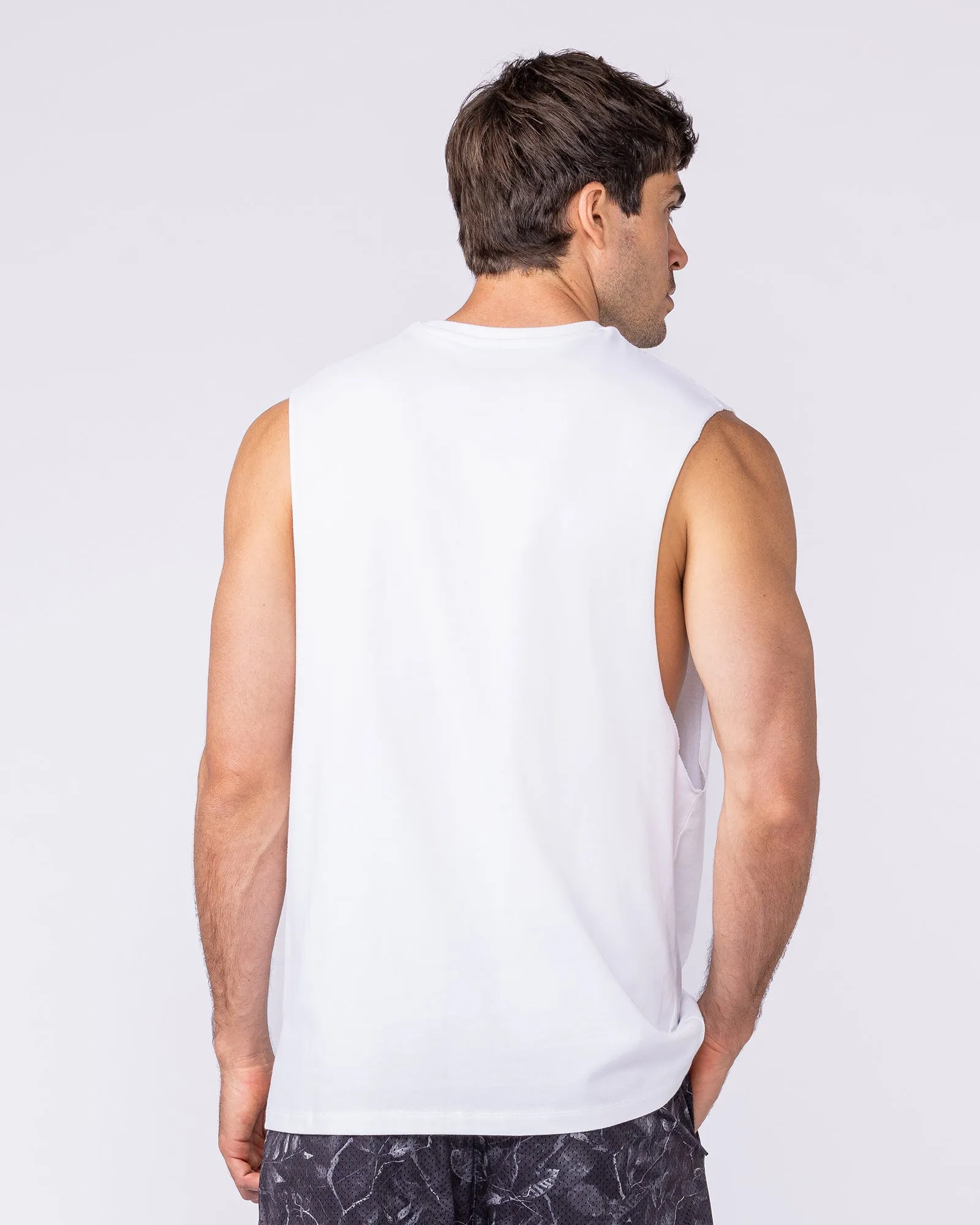 Training Drop Arm Tank - White sold by Muscle Nation product image thumbnail 5