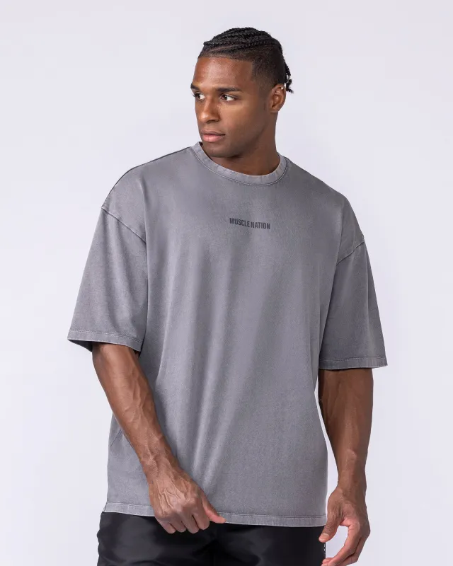 Worldwide Oversized Vintage Tee - Washed Tornado sold by Muscle Nation