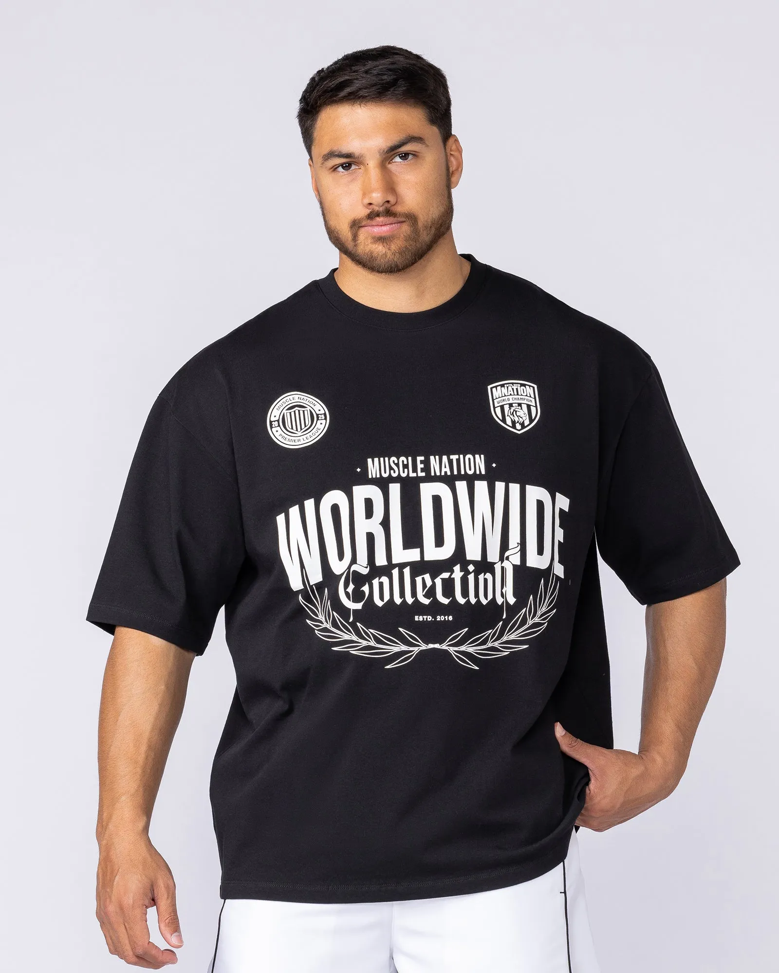 Worldwide Collection Oversized Tee - Black sold by Muscle Nation product image thumbnail 3