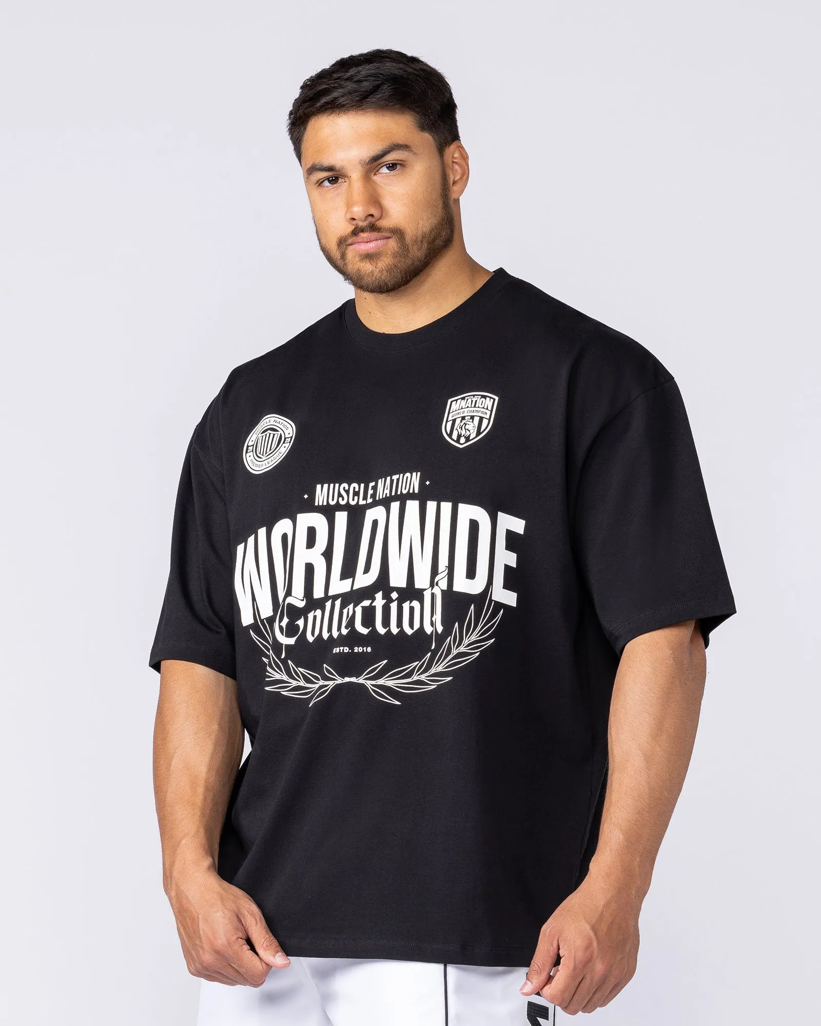 Worldwide Collection Oversized Tee - Black sold by Muscle Nation product image thumbnail 4