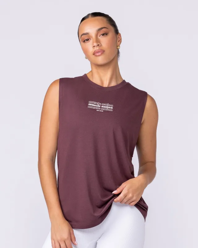 Results Drop Arm Tank - Rocky Road sold by Muscle Nation