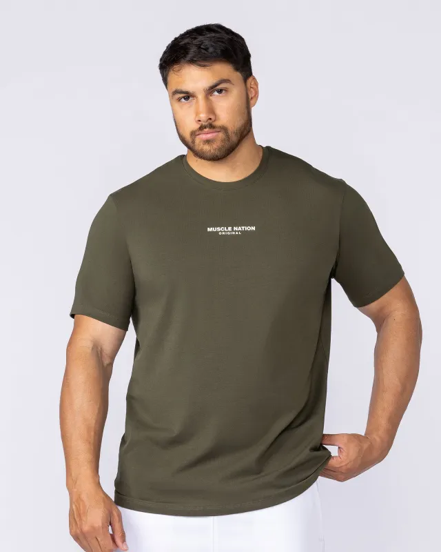 Staple Condition Tee - Dark Khaki sold by Muscle Nation