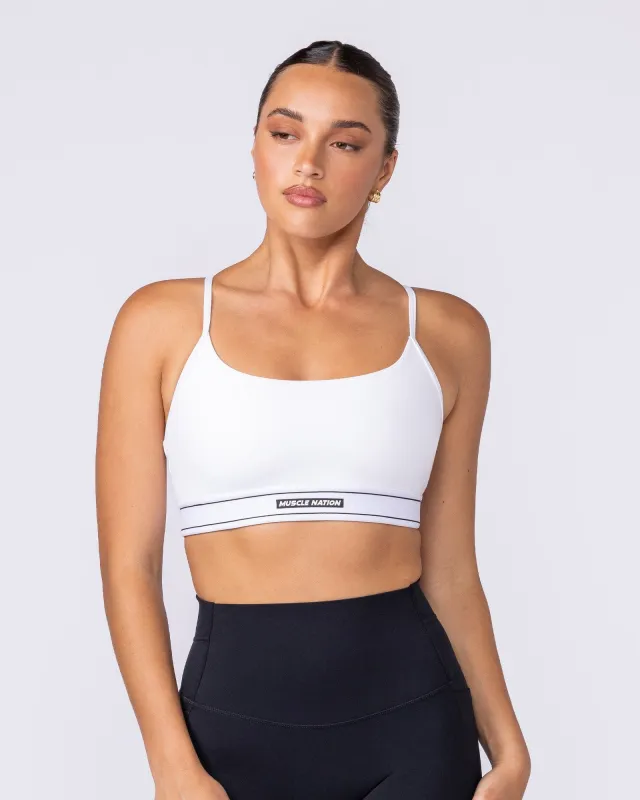 Relay Bra - White sold by Muscle Nation