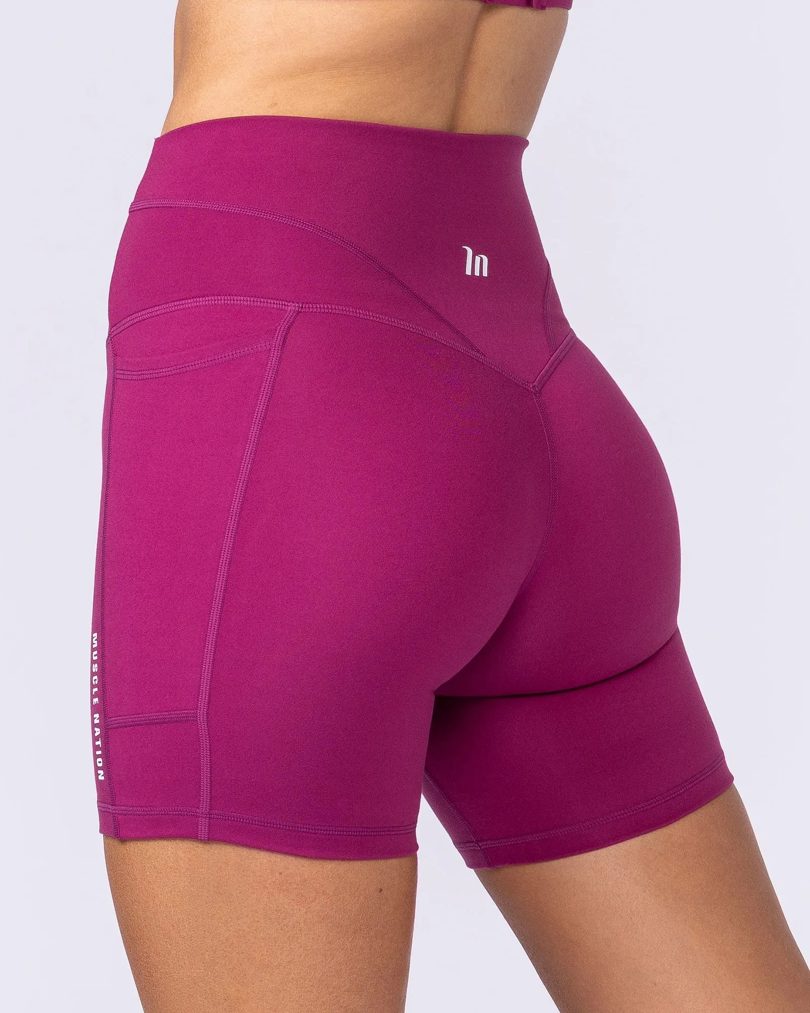 Unrivalled Everyday Pocket Bike Shorts - Raspberry Quartz sold by Muscle Nation