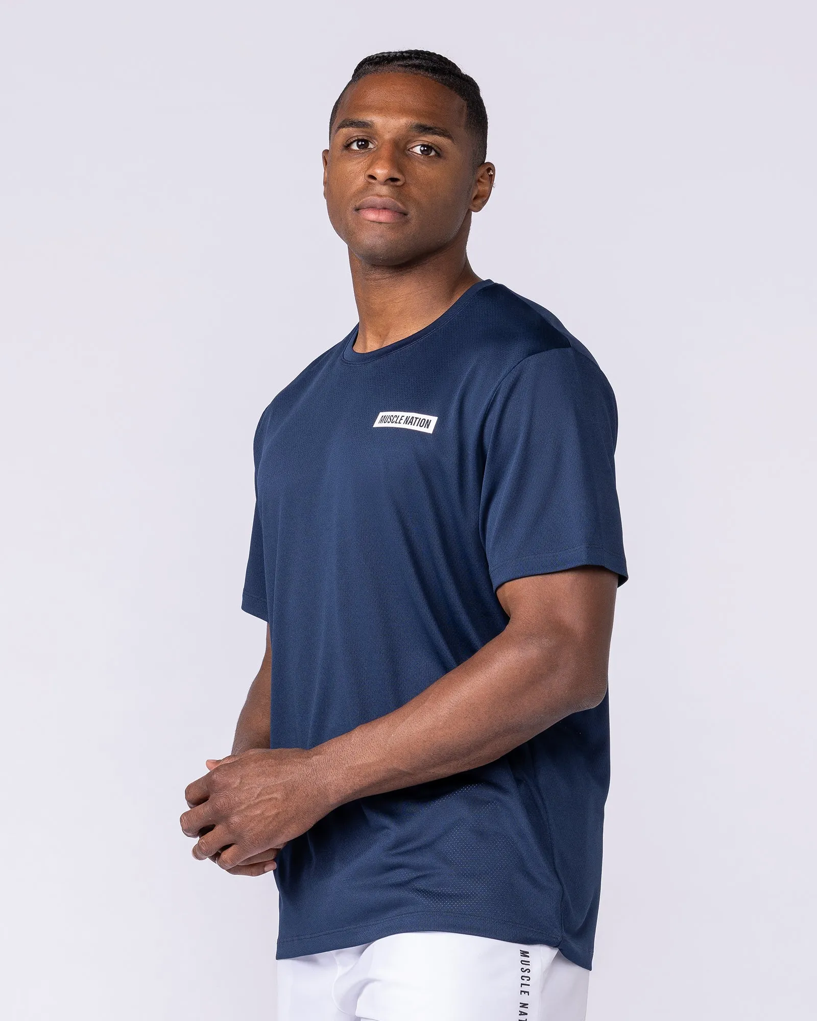 Relaxed Active Tee - Navy sold by Muscle Nation product image thumbnail 4
