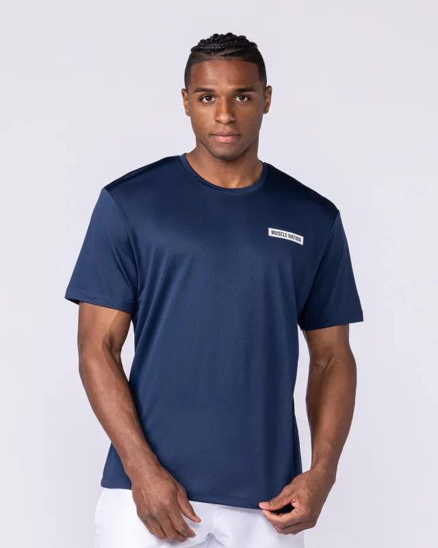Relaxed Active Tee - Navy sold by Muscle Nation