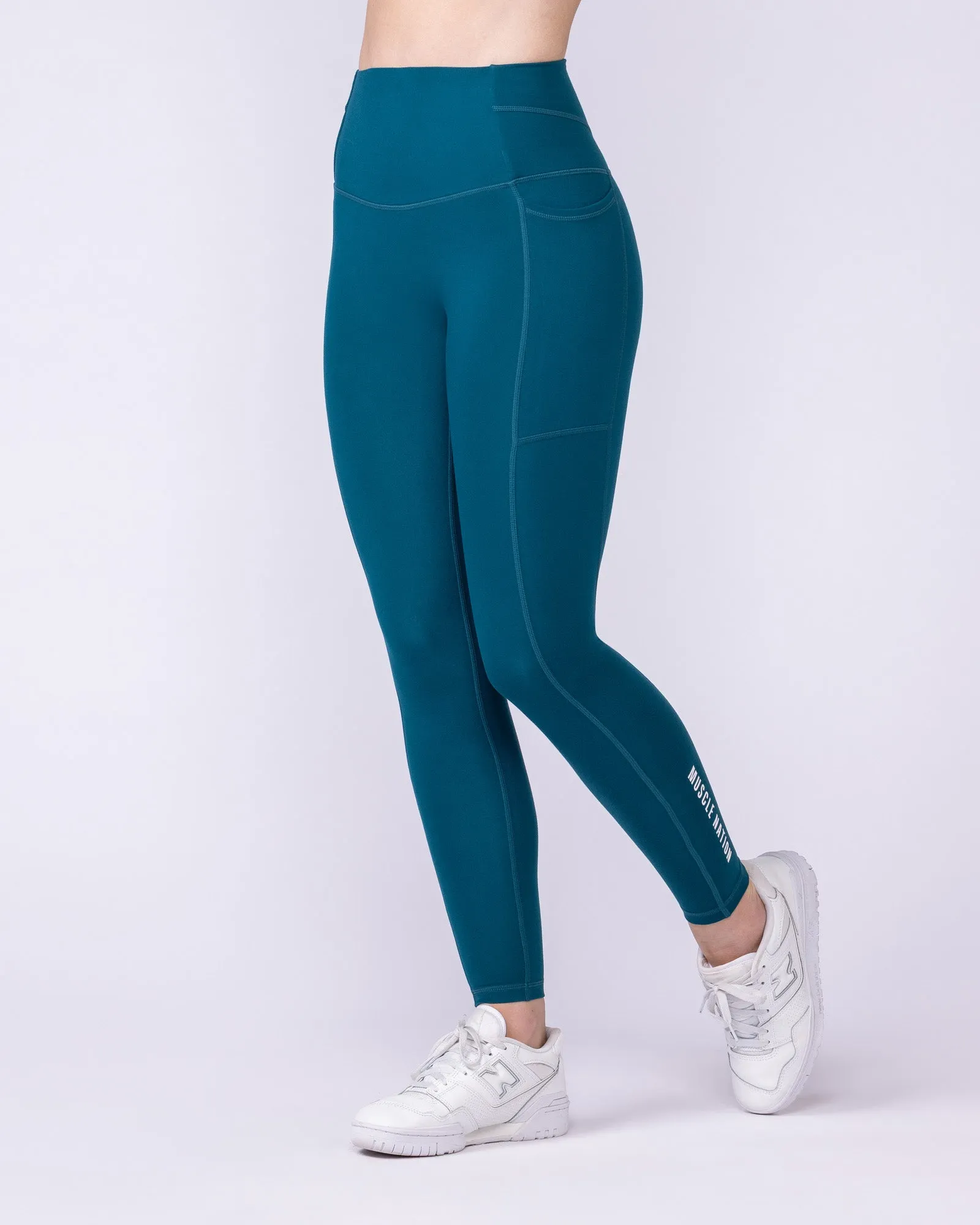 Unrivalled Everyday Pocket Ankle Leggings - Dark Marine sold by Muscle Nation